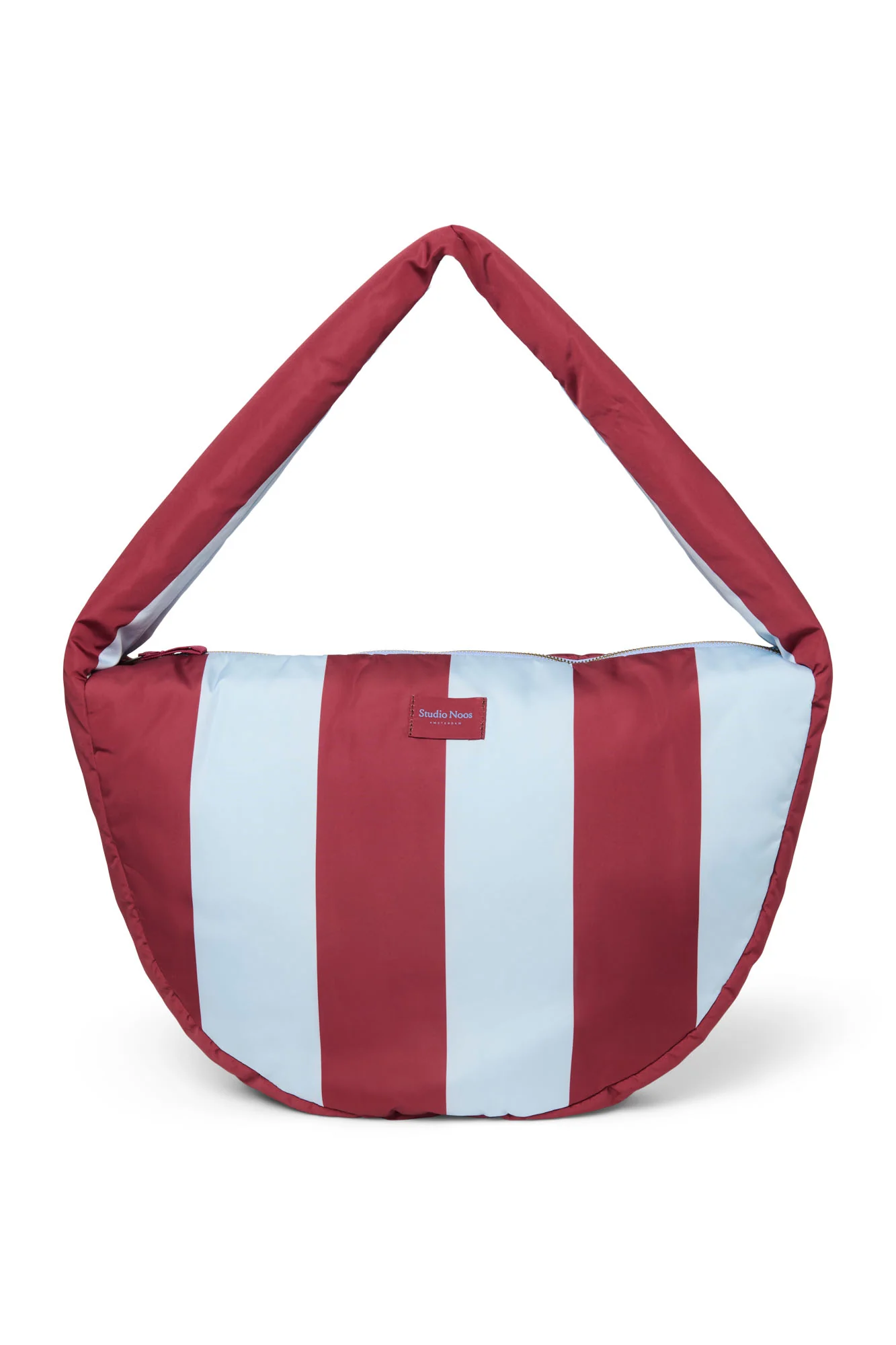 Bold Stripe Cross Body Bag | Bordeaux/Light Blue