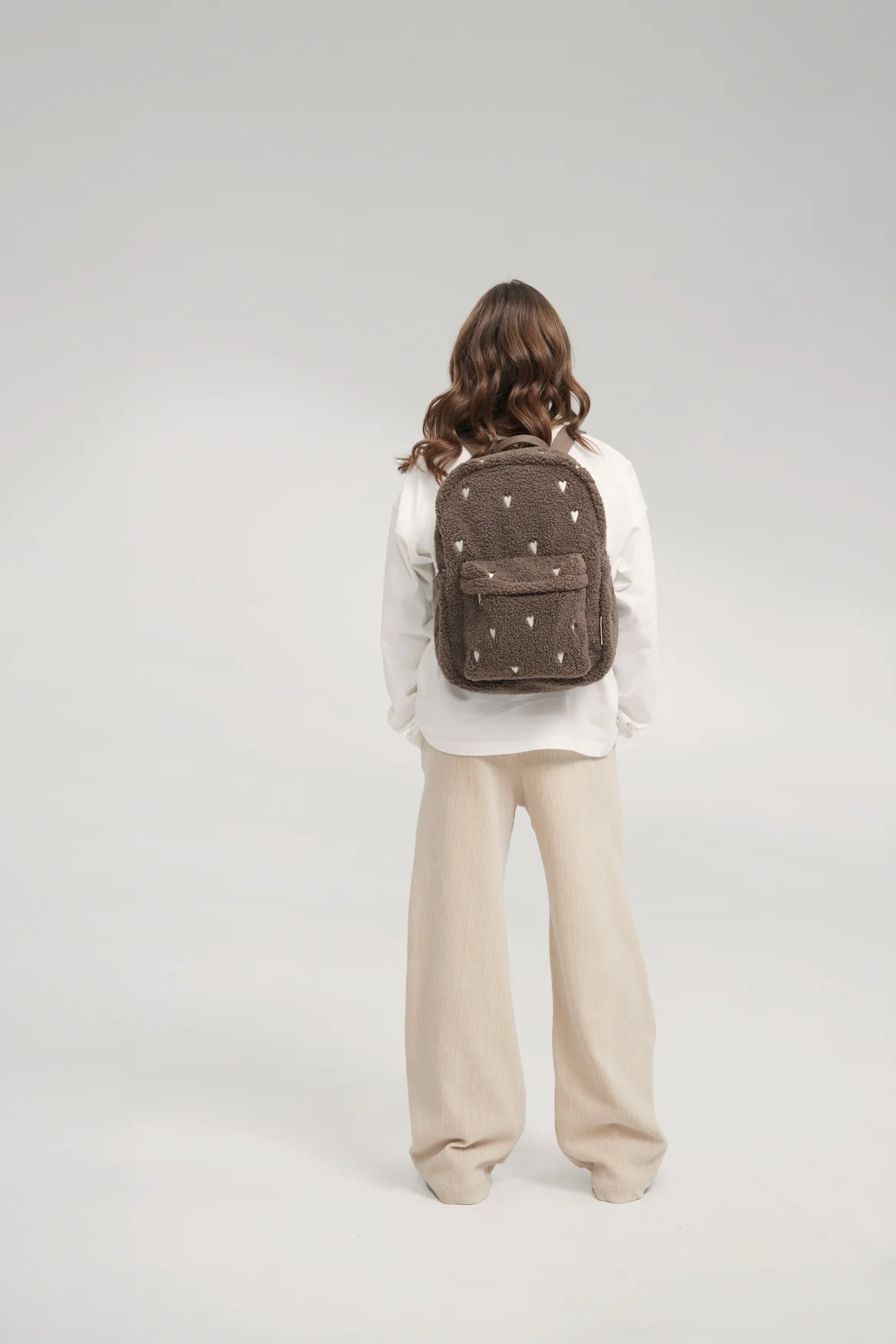 Teddy Midi Backpack | Brown Hearts - Image 4