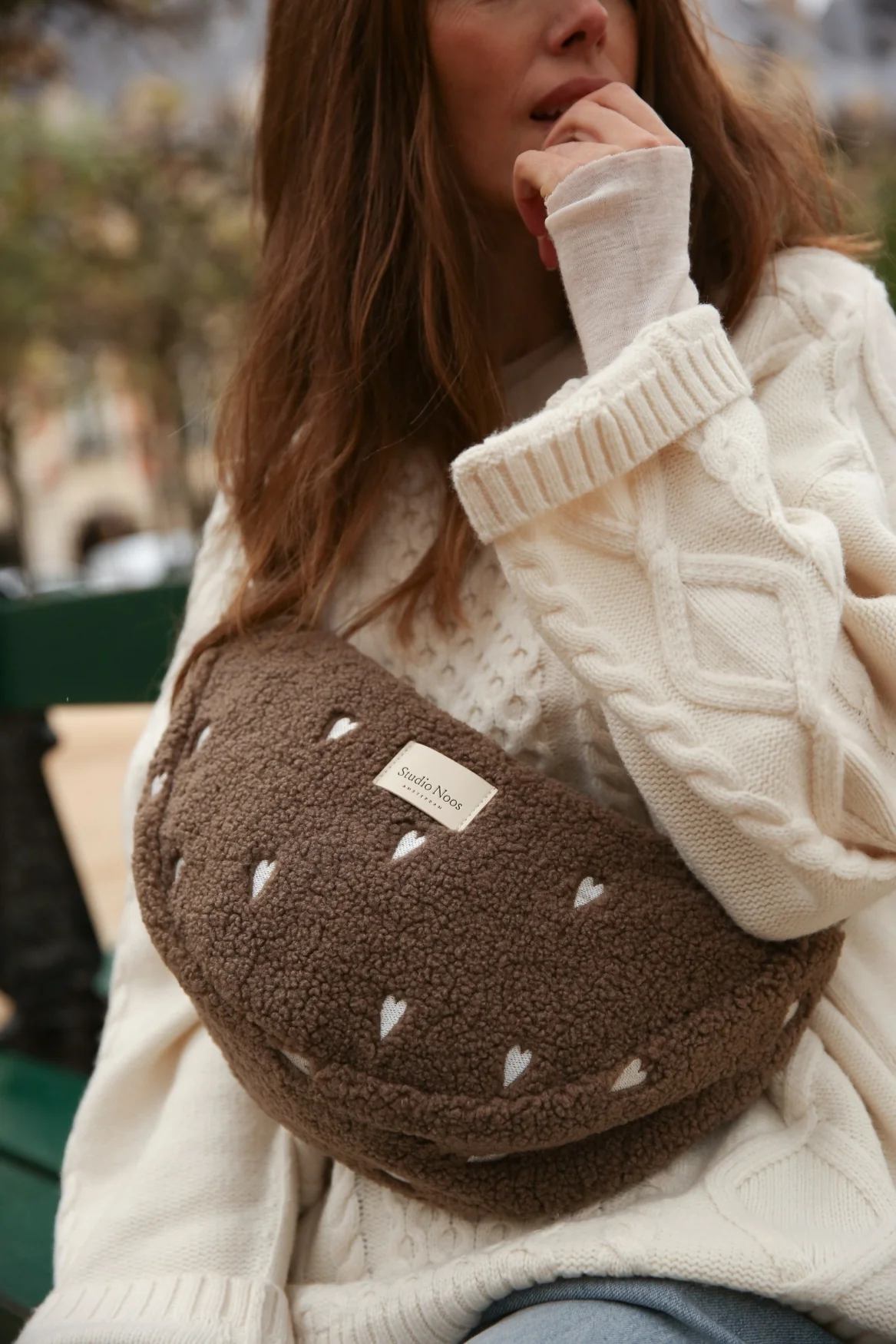 Teddy Adult Fanny Pack | Brown Hearts - Image 8