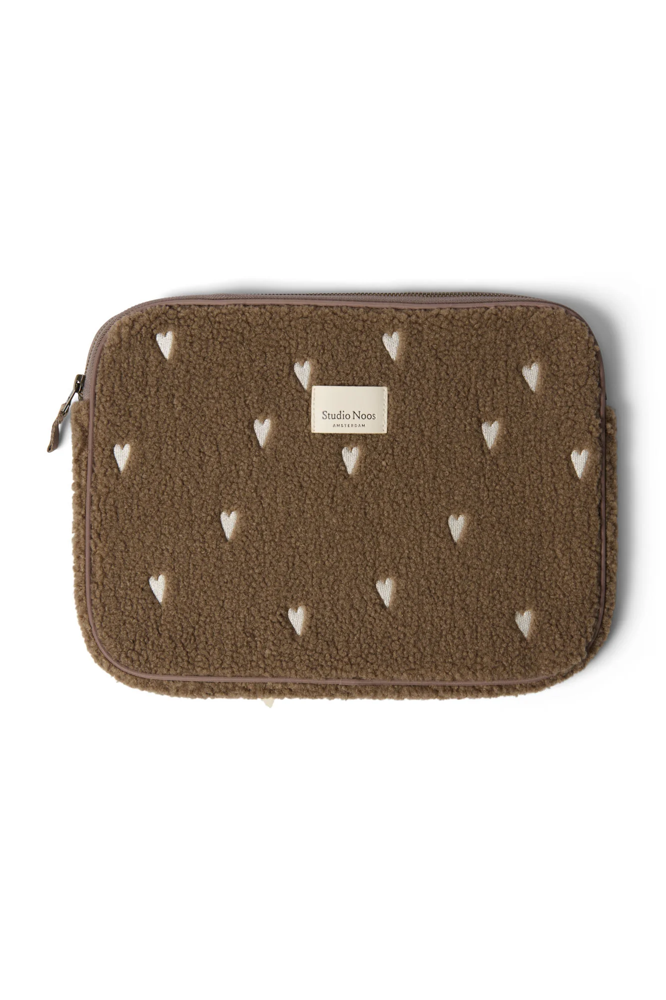 Teddy Laptop Sleeve 13 Inch | Brown Hearts - Image 2
