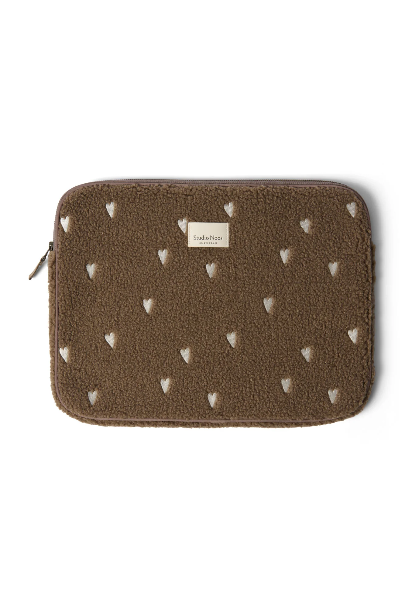 Teddy Laptop Sleeve 15 Inch | Brown Hearts