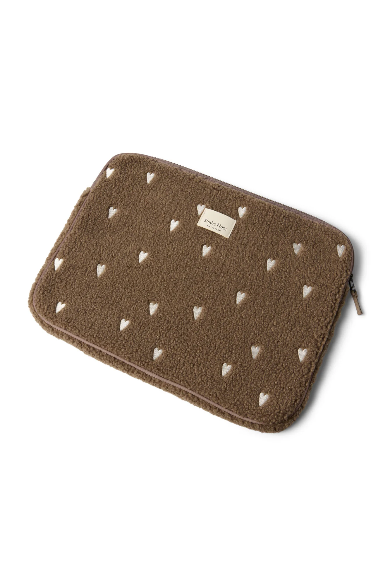 Teddy Laptop Sleeve 15 Inch | Brown Hearts - Image 2