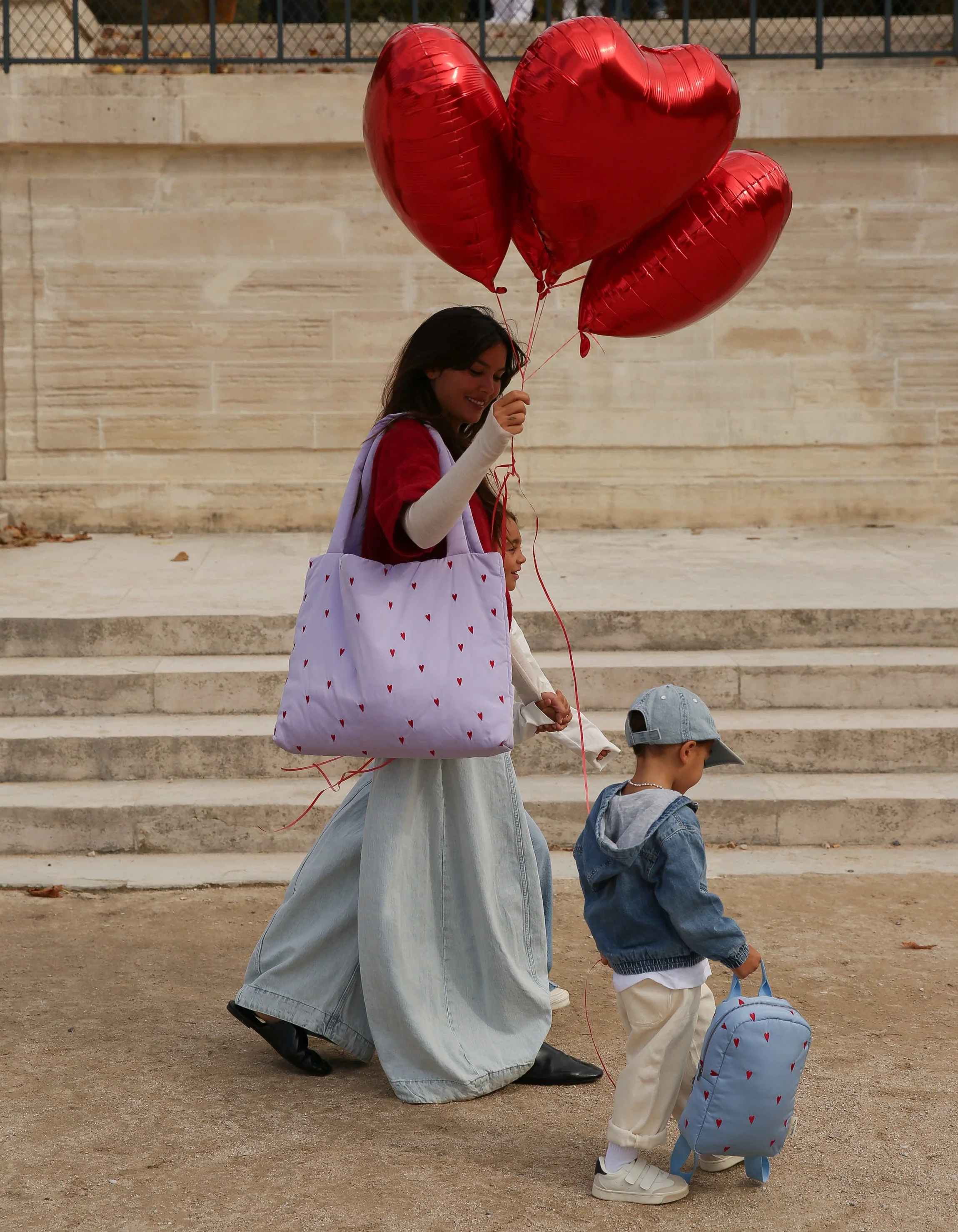 Puffy Mom Bag | Purple Hearts - Image 7