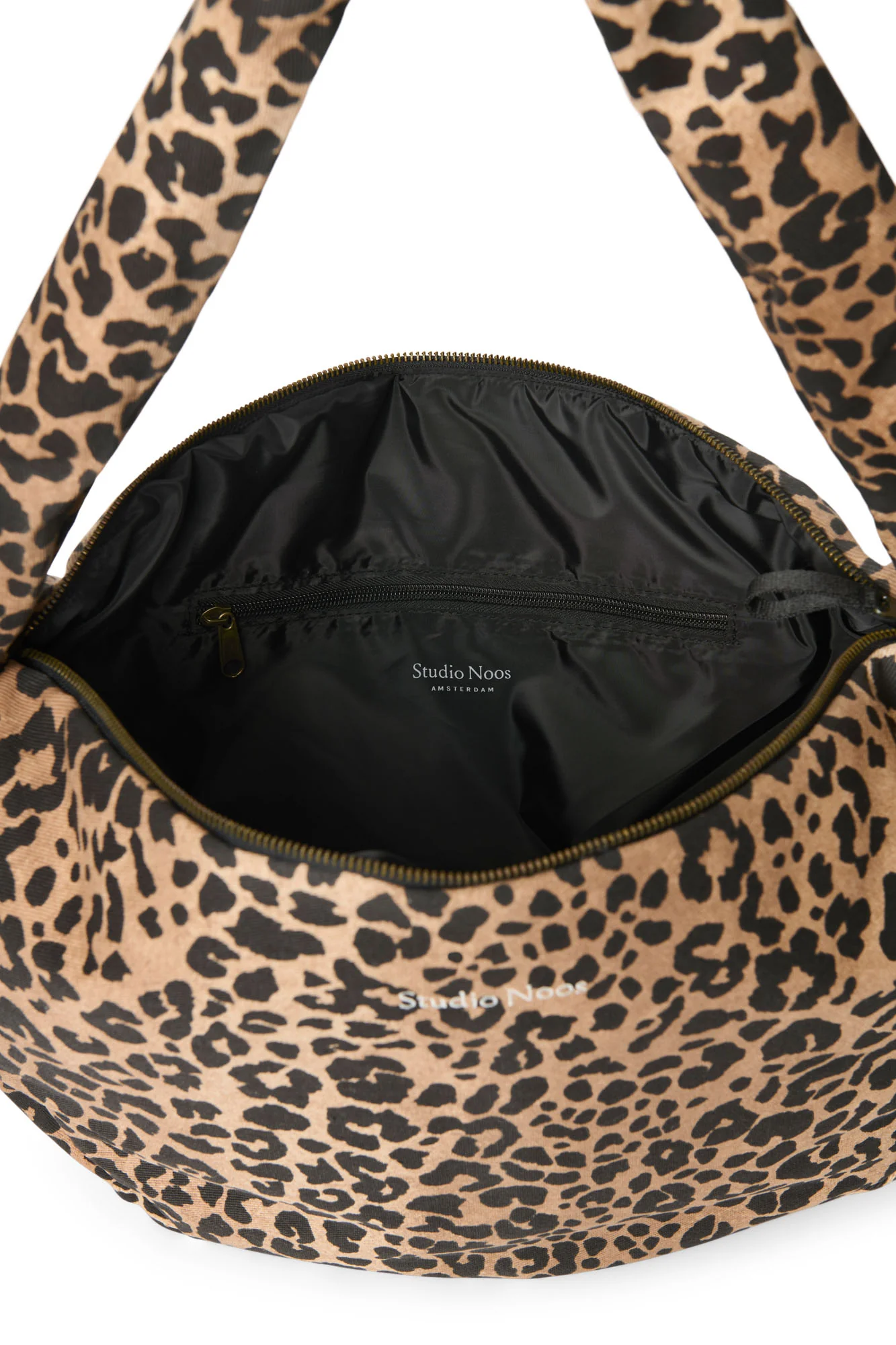 Cotton Cross Body Bag | Brown Leopard - Image 5