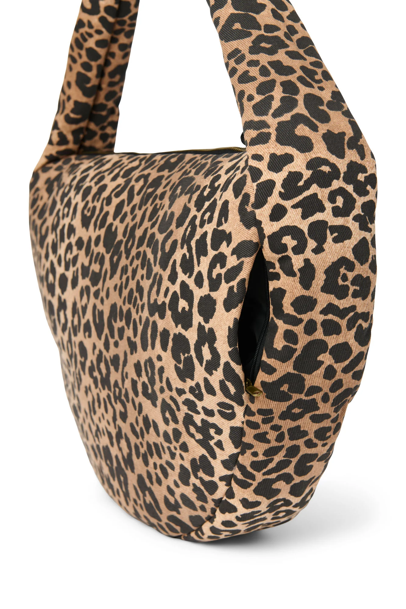 Cotton Cross Body Bag | Brown Leopard - Image 6