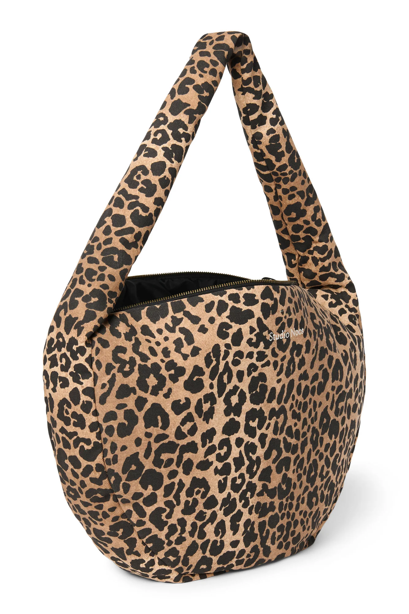 Cotton Cross Body Bag | Brown Leopard - Image 9