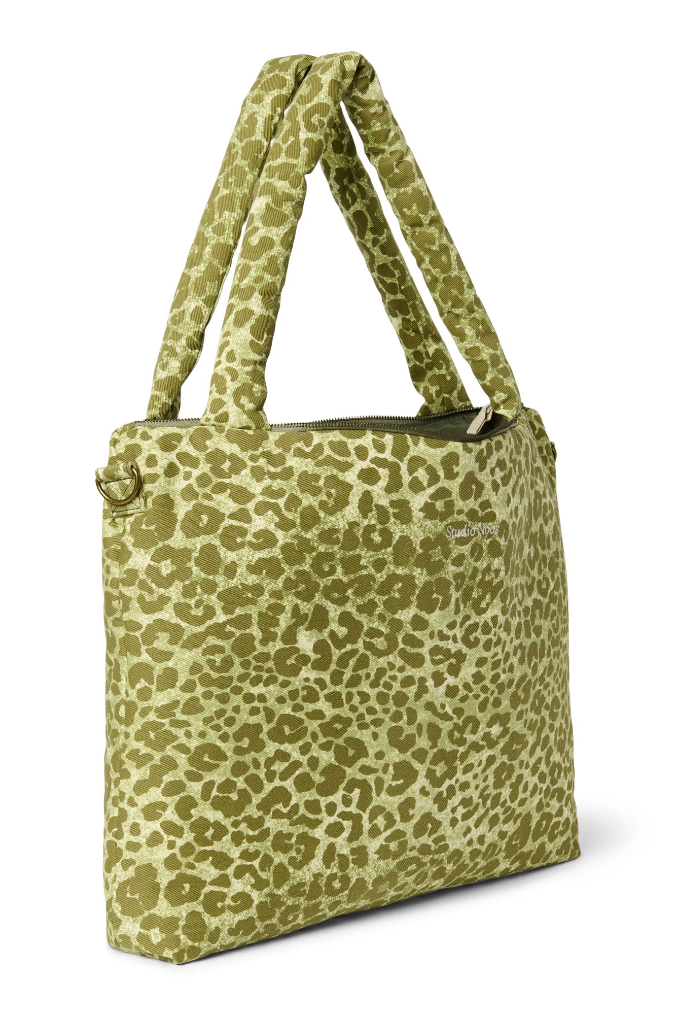 Cotton Diaper Bag | Green Leopard - Image 2