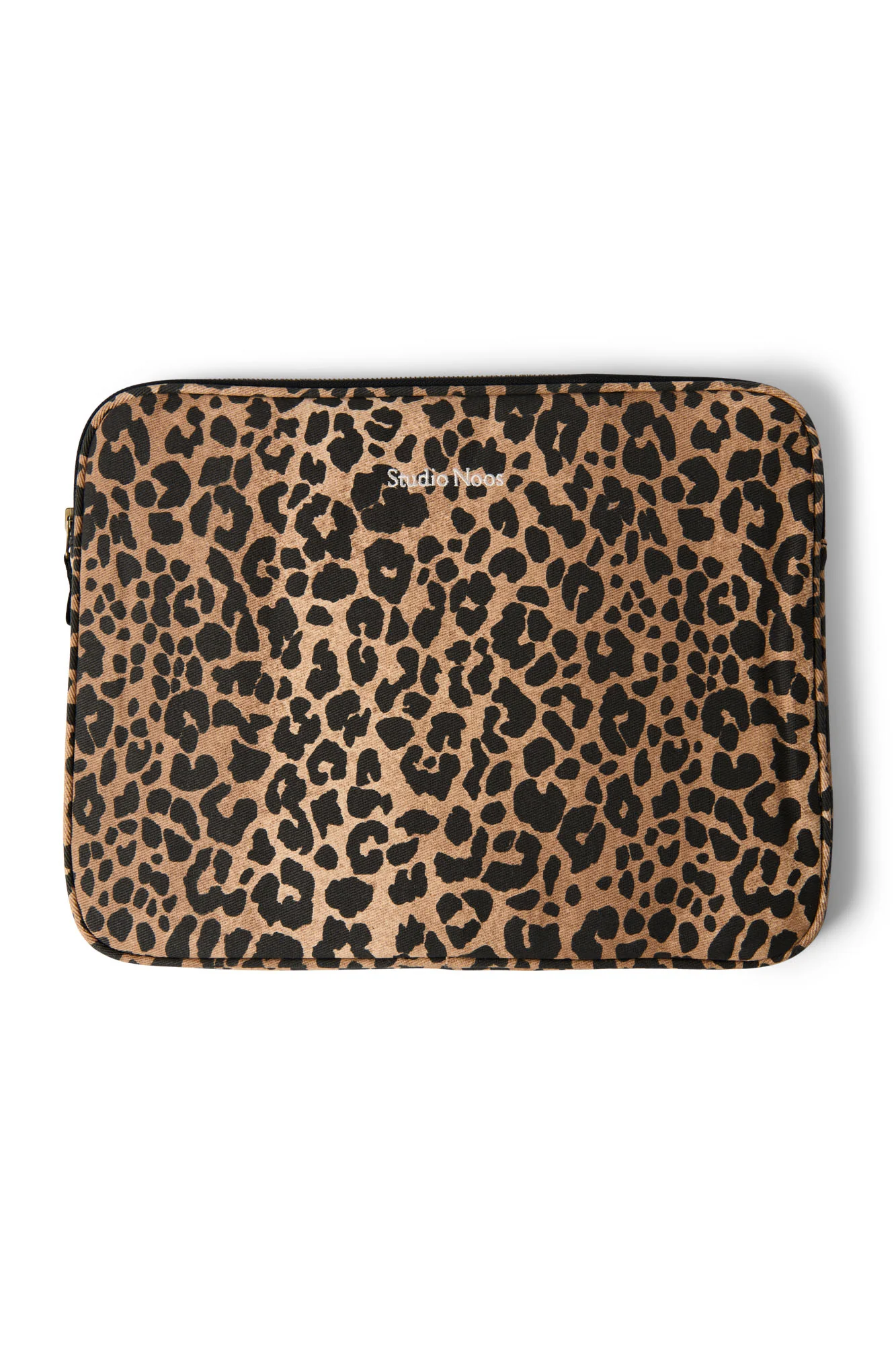 Cotton Laptop Sleeve 15 Inch | Brown Leopard