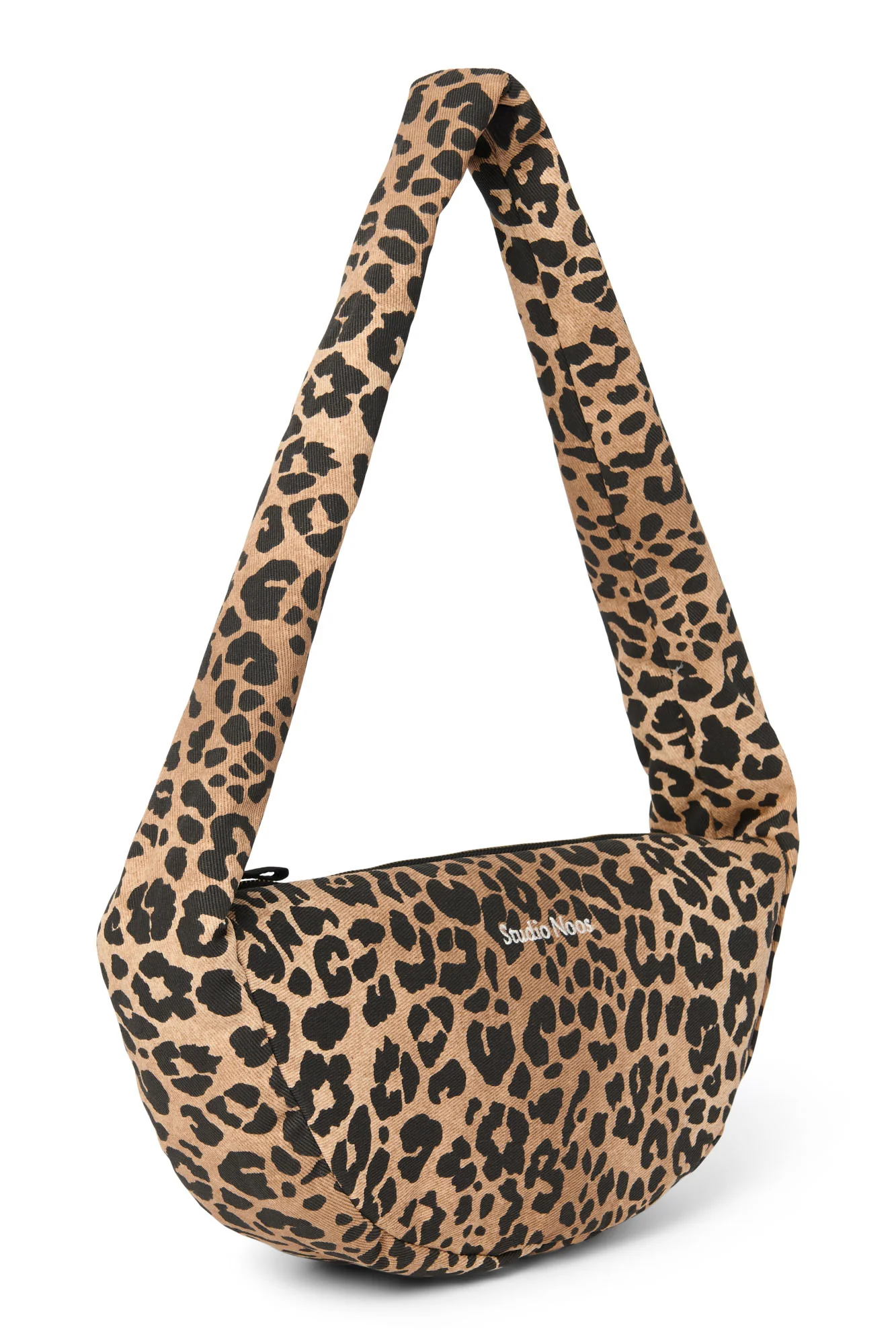 Cotton Mini Cross Body Bag | Brown Leopard - Image 5