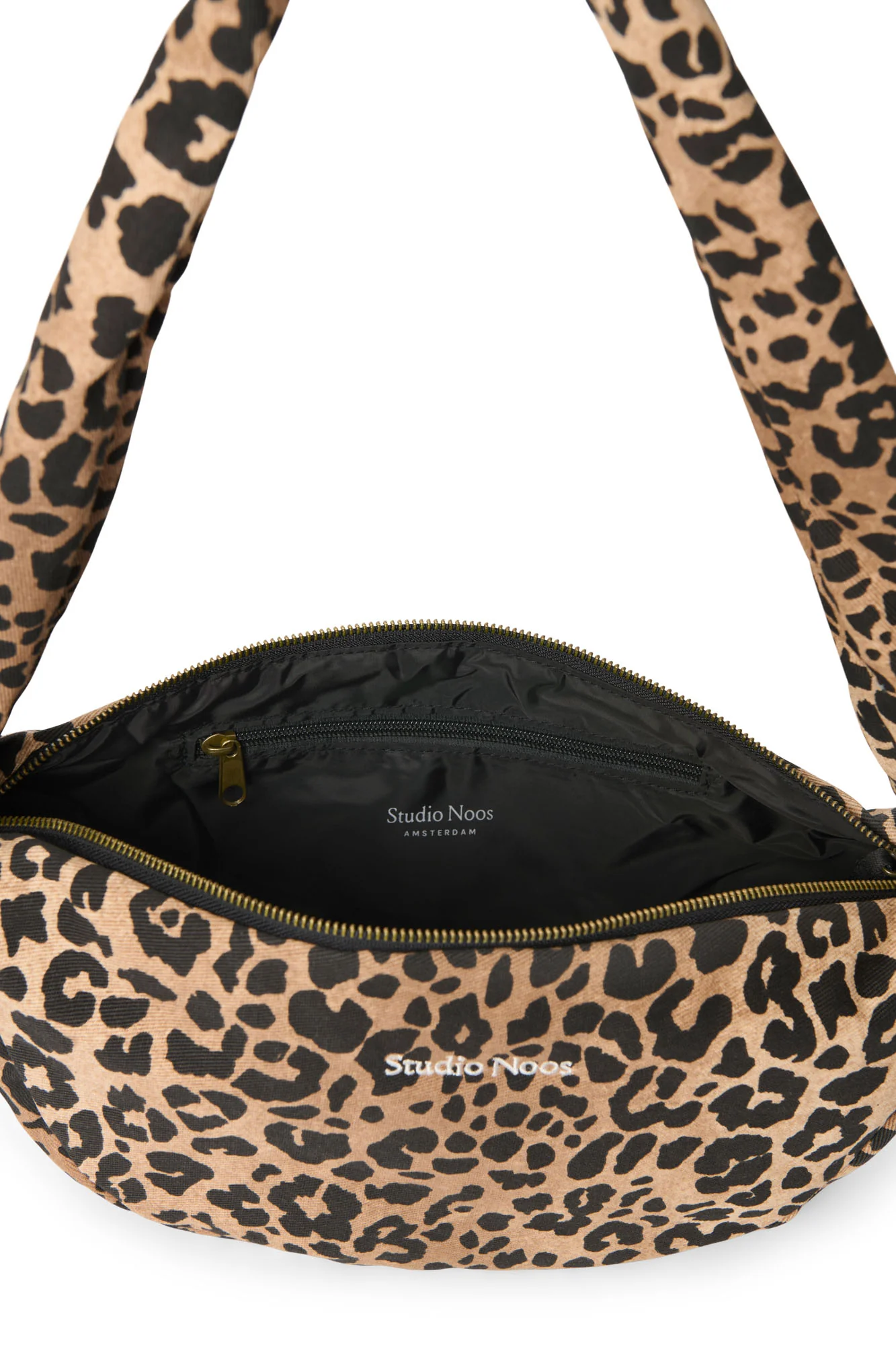 Cotton Mini Cross Body Bag | Brown Leopard - Image 8