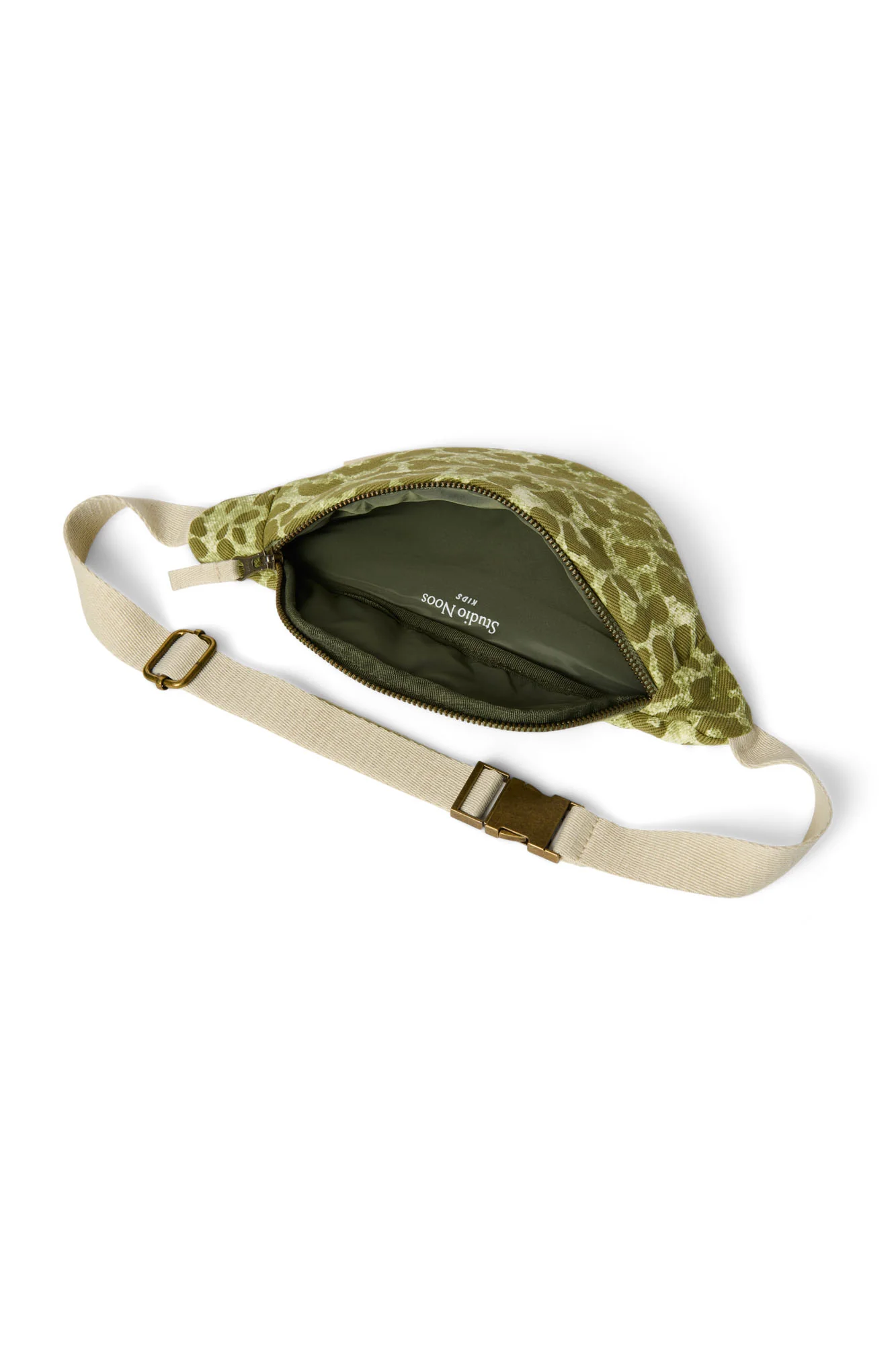 Cotton Mini Fanny Pack | Green Leopard - Image 2