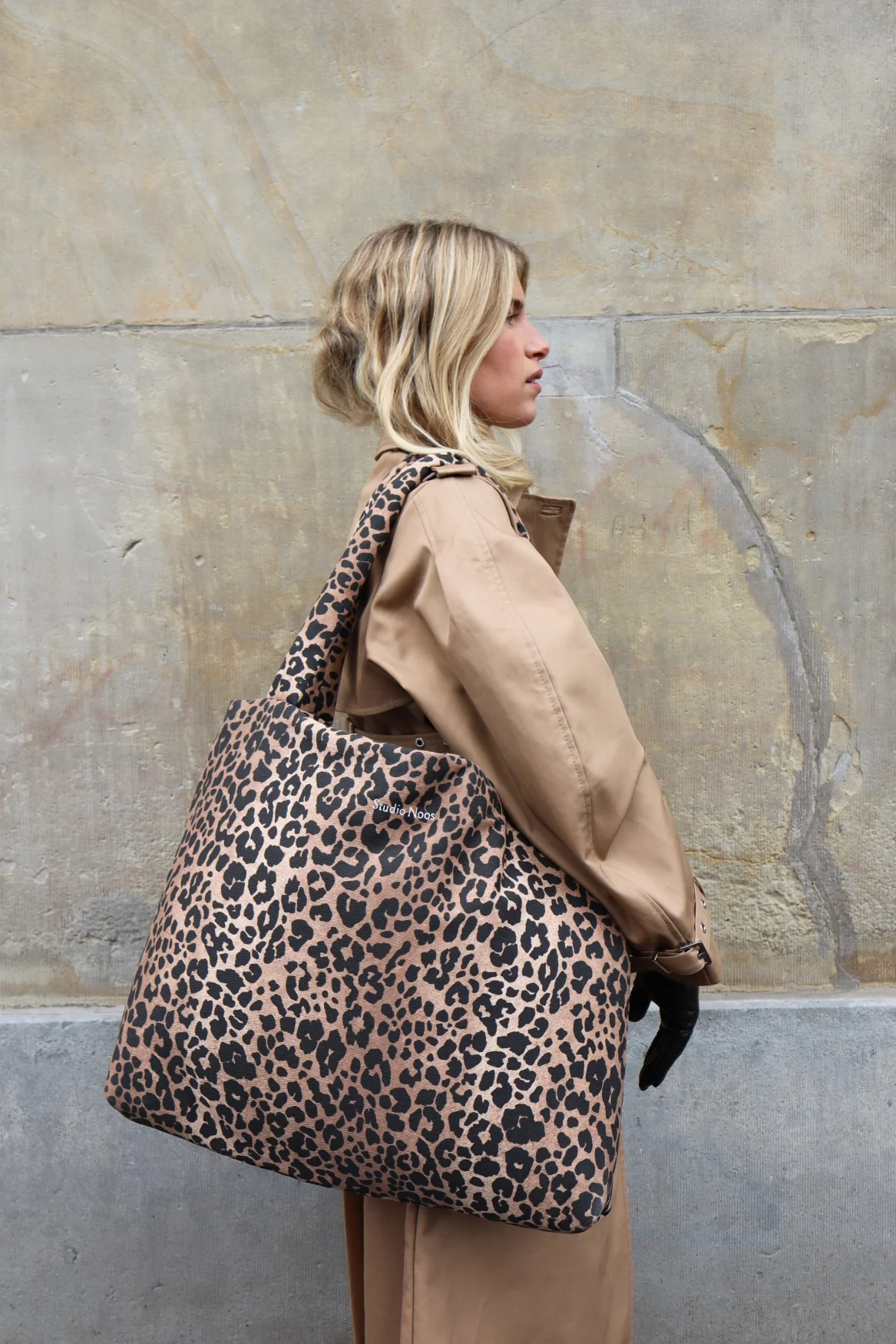 Cotton Mom Bag | Brown Leopard - Image 4