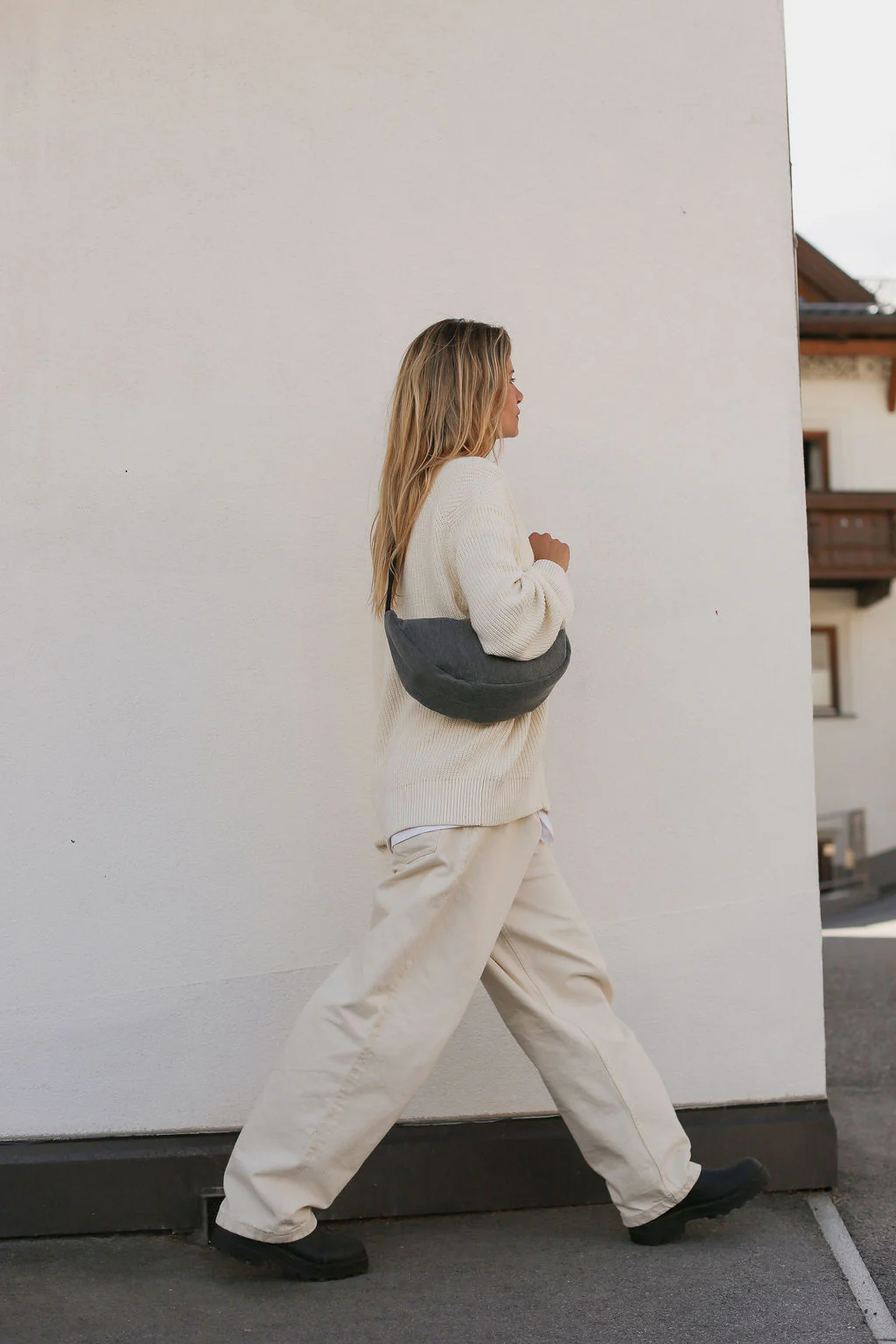 Denim Adult Fanny Pack | Grey - Image 4