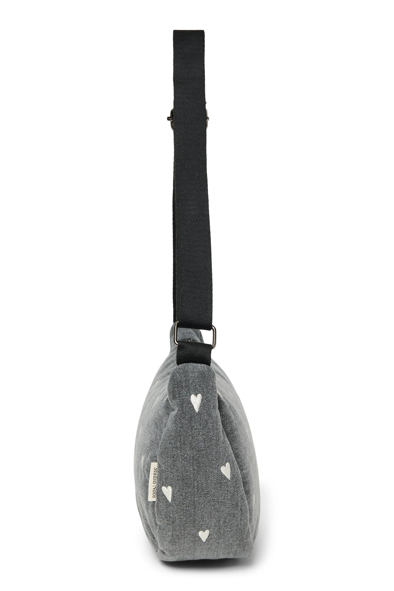 Denim Adult Fanny Pack | Grey Hearts - Image 6