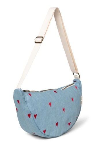 Denim Adult Fanny Pack | Blue Hearts - Image 6