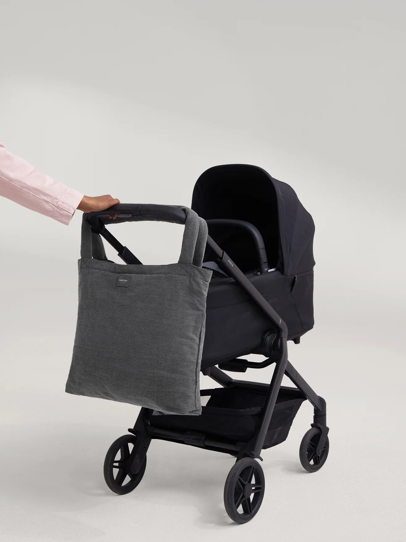 Denim Mom Bag | Grey - Image 3