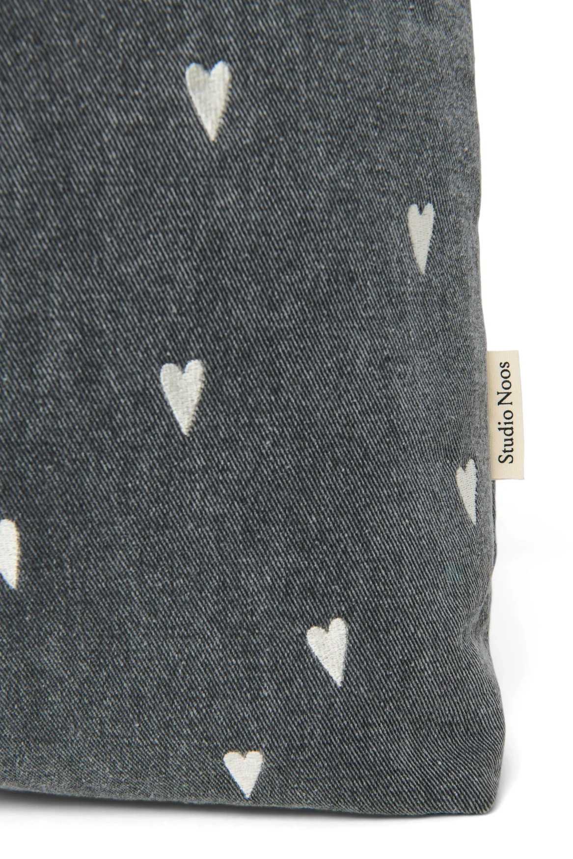 Denim Mom Bag | Grey Hearts - Image 6