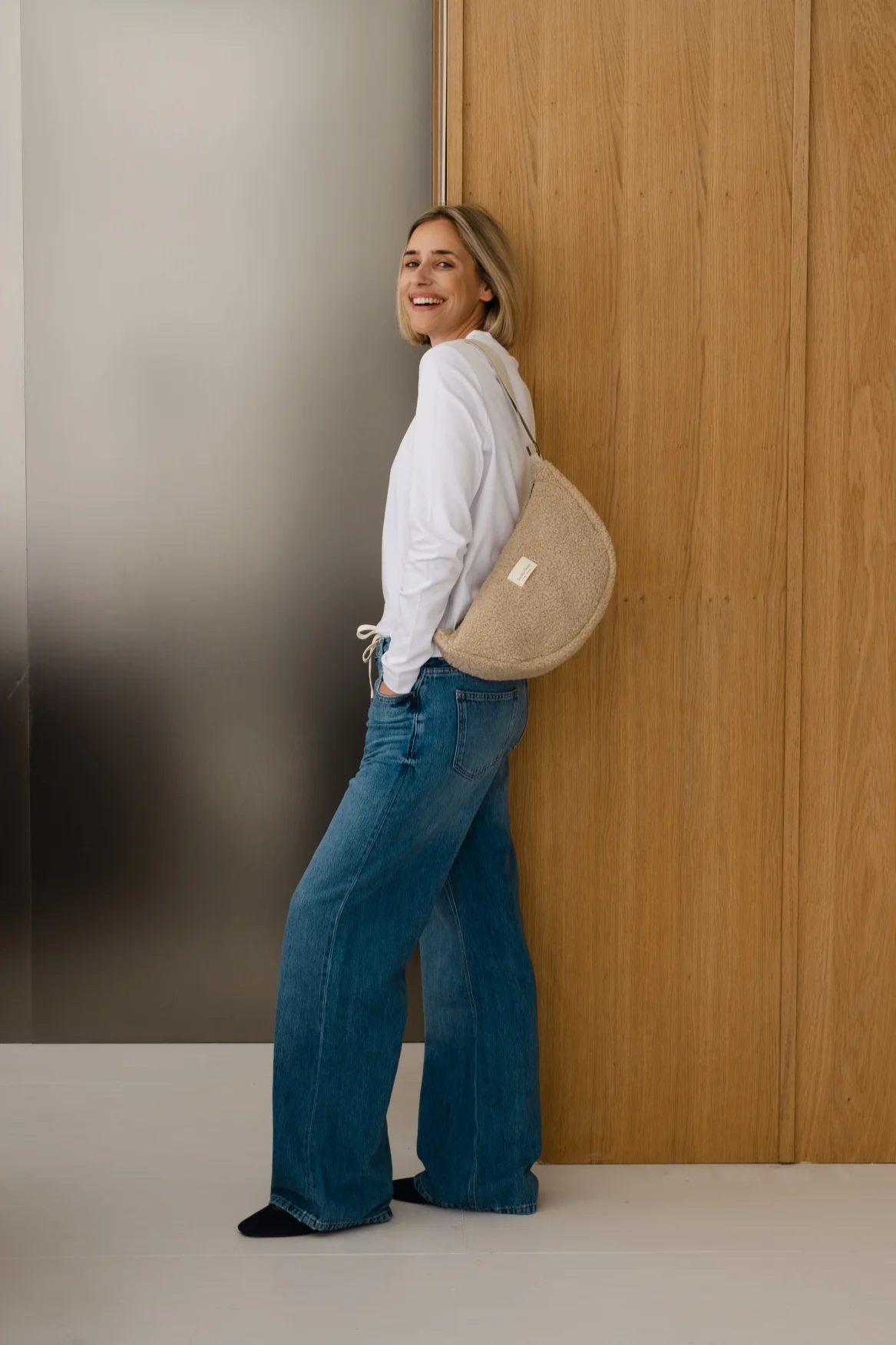 Teddy Adult Fanny Pack | Ecru - Image 4
