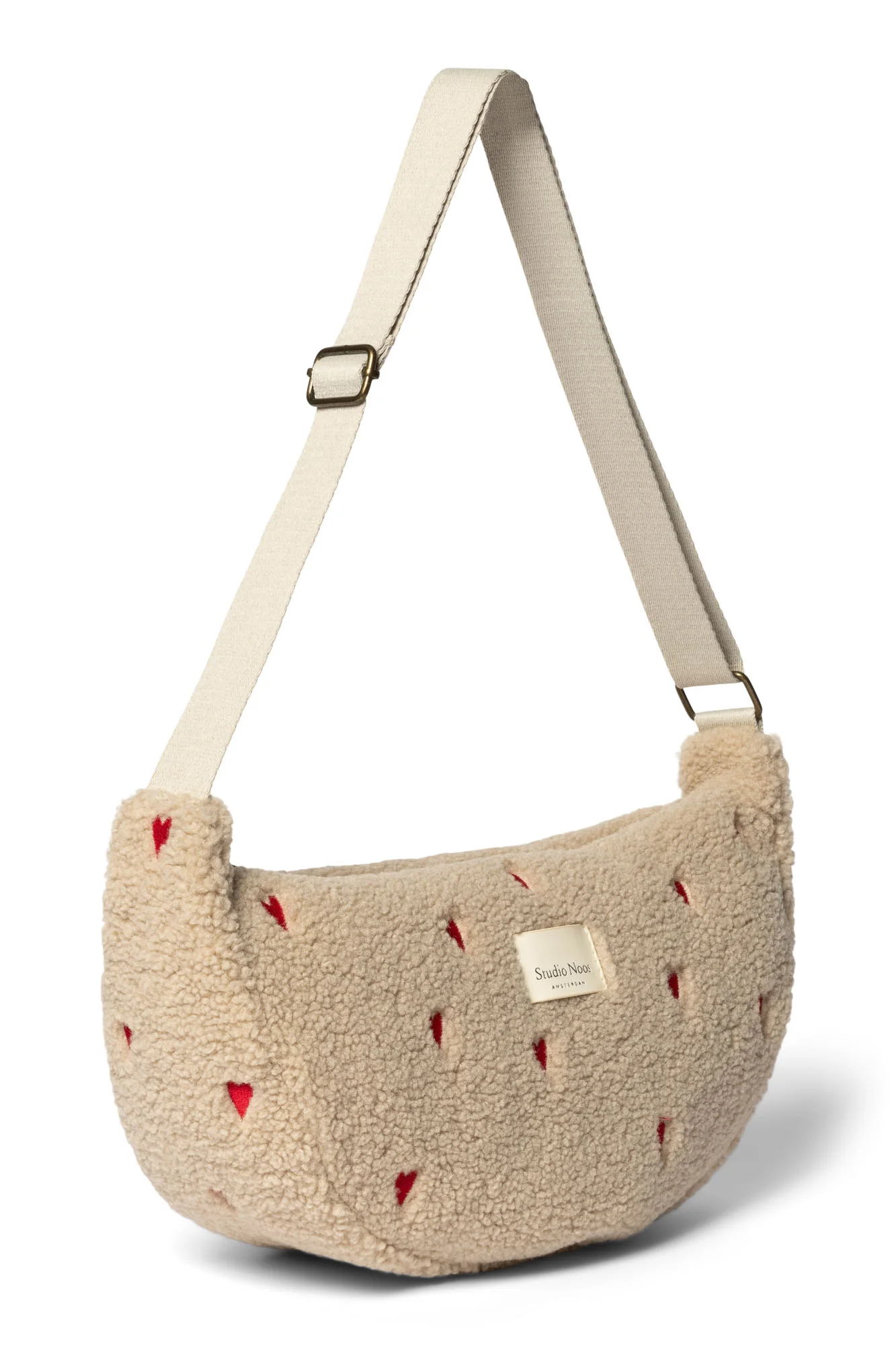 Teddy Adult Fanny Pack | Ecru Hearts - Image 5