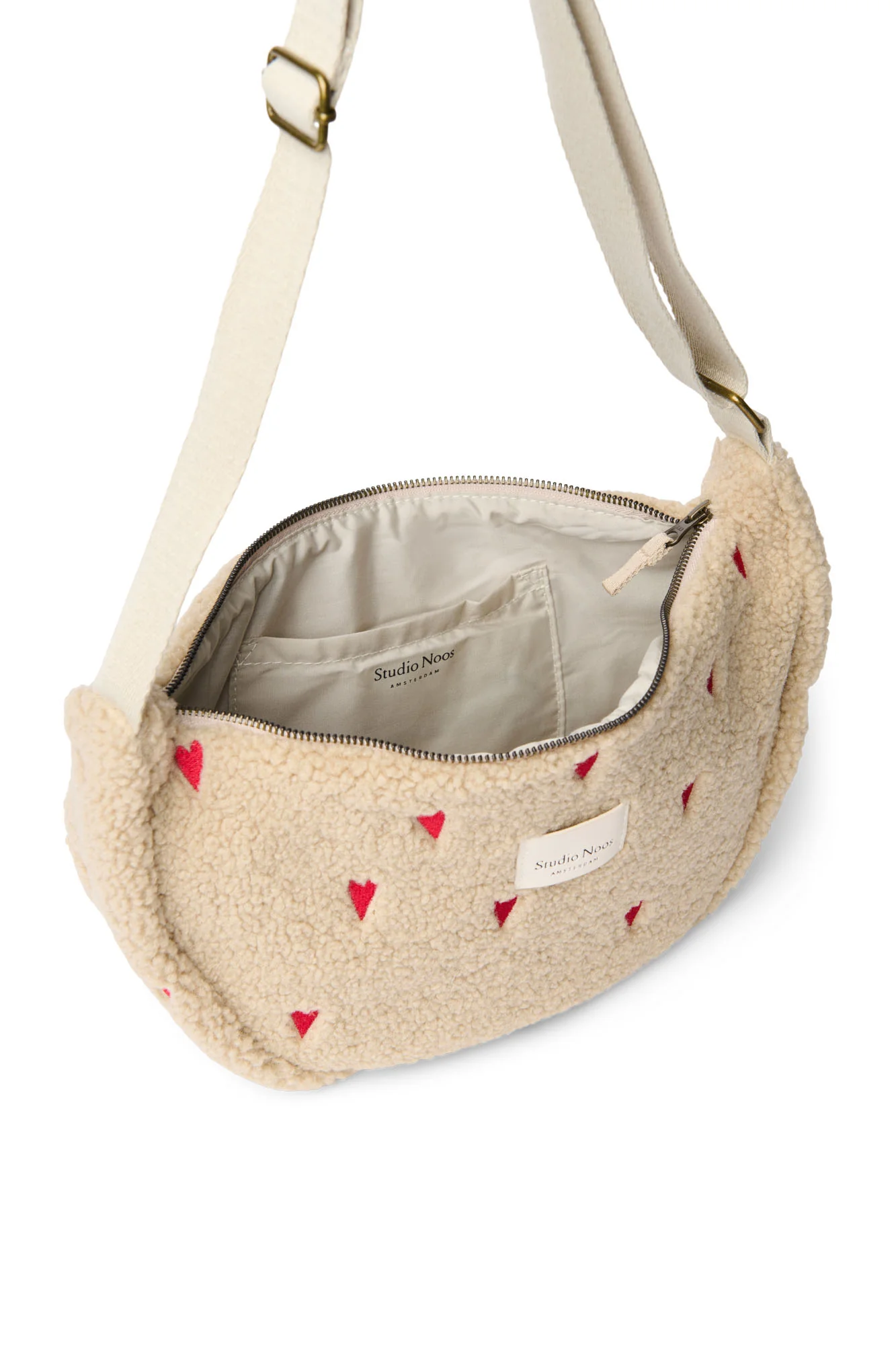 Teddy Adult Fanny Pack | Ecru Hearts - Image 6