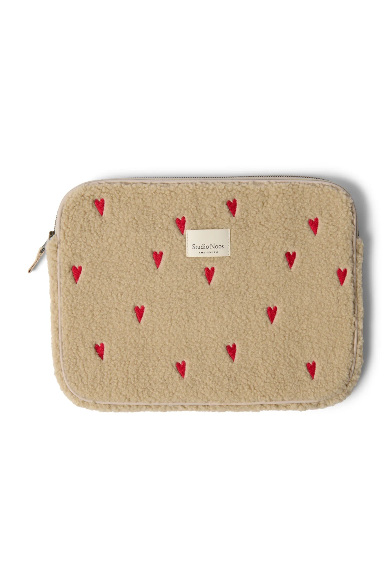 Teddy Laptop Sleeve 13 Inch | Ecru Hearts