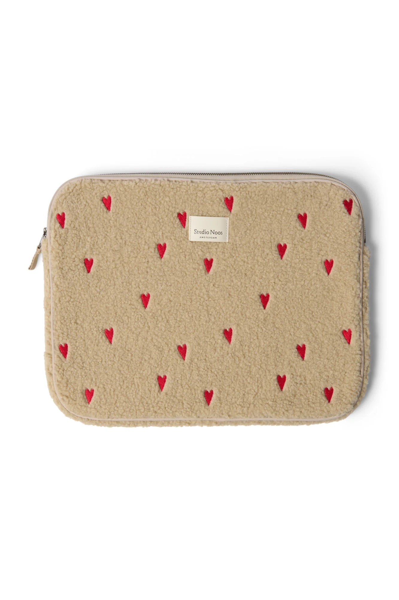 Teddy Laptop Sleeve 15 Inch | Ecru Hearts