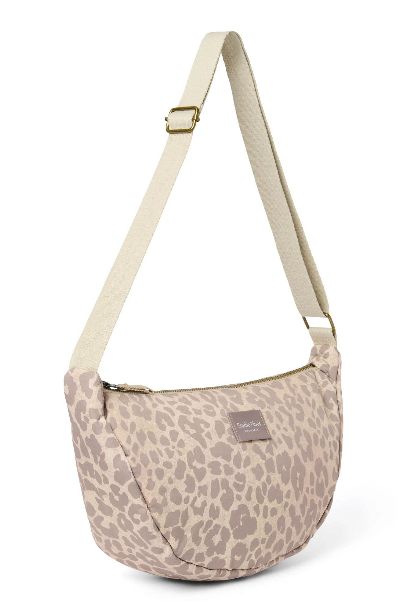 Puffy Adult Fanny Pack | Beige Leopard - Image 3