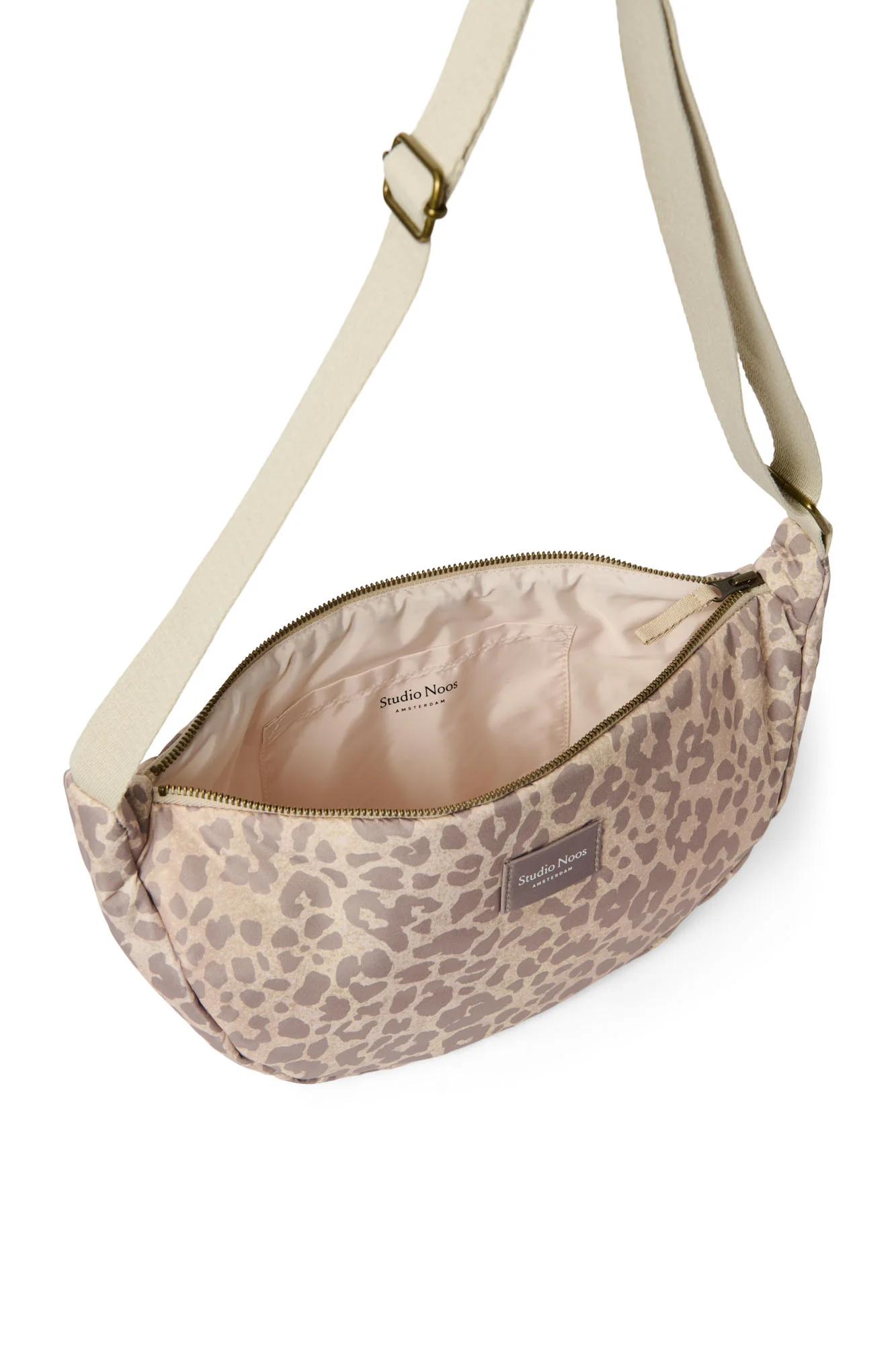 Puffy Adult Fanny Pack | Beige Leopard - Image 5
