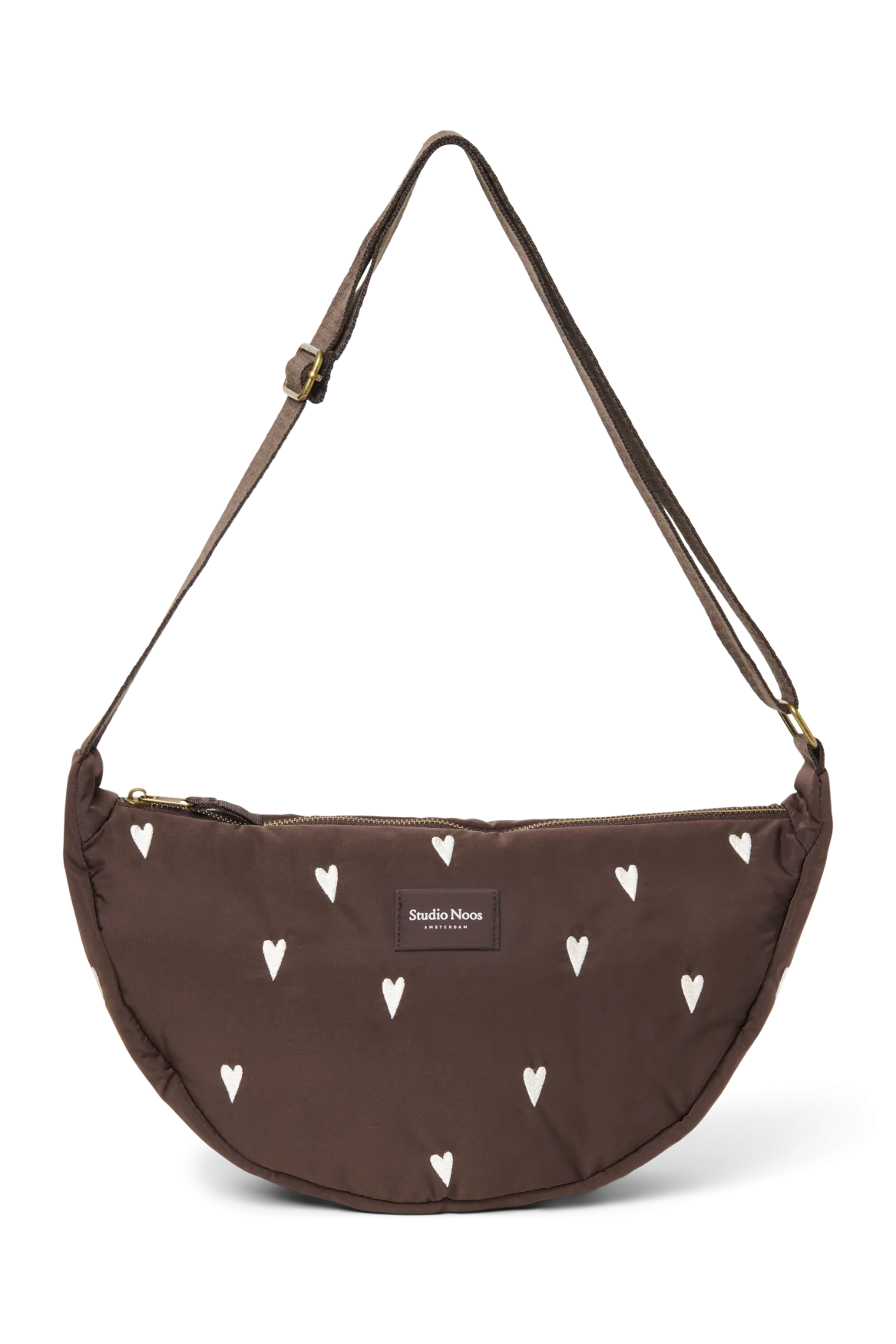 Puffy Adult Fanny Pack | Brown Hearts