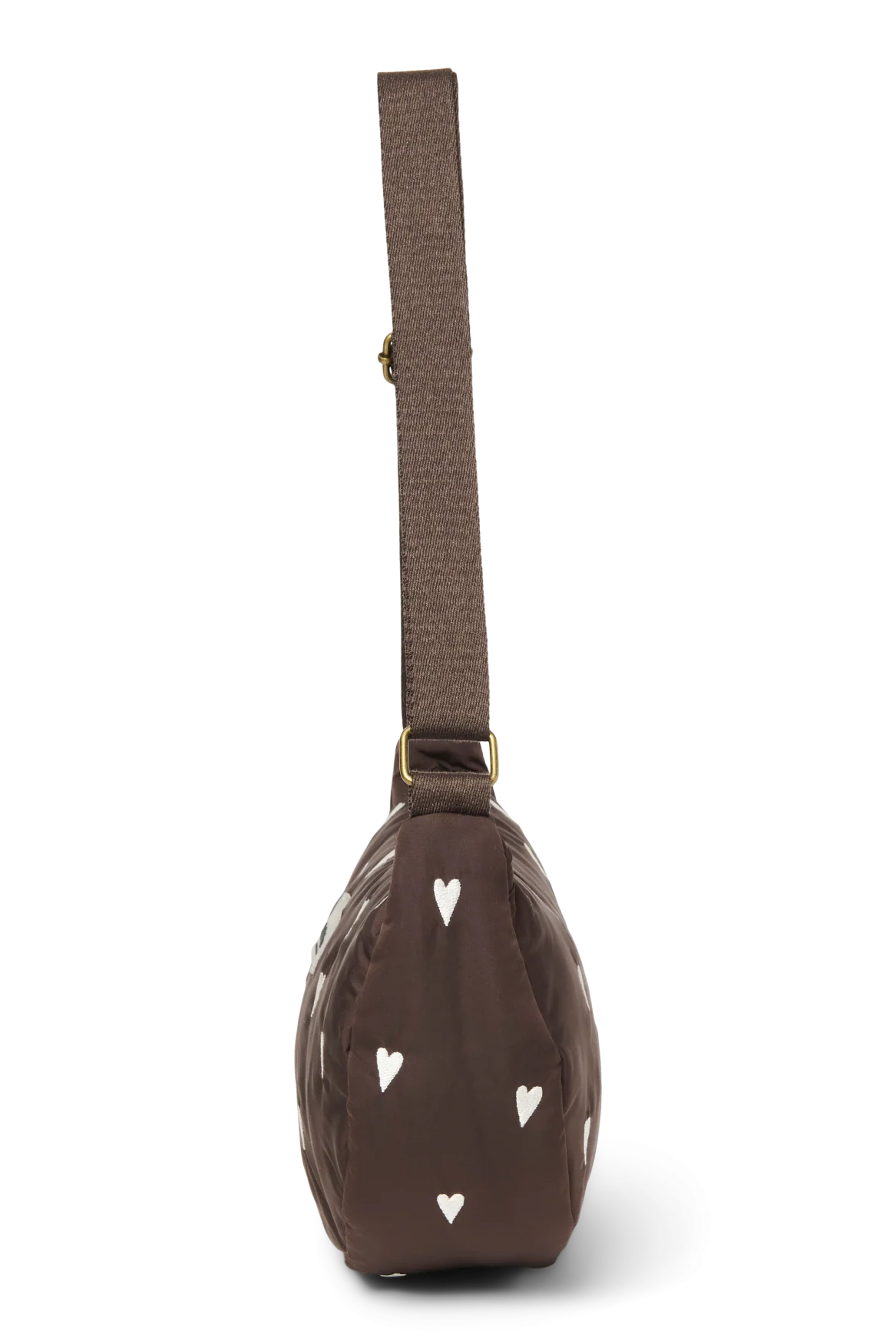 Puffy Adult Fanny Pack | Brown Hearts - Image 6