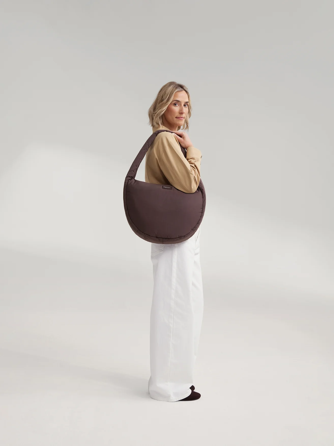 Puffy Cross Body Bag | Brown - Image 2