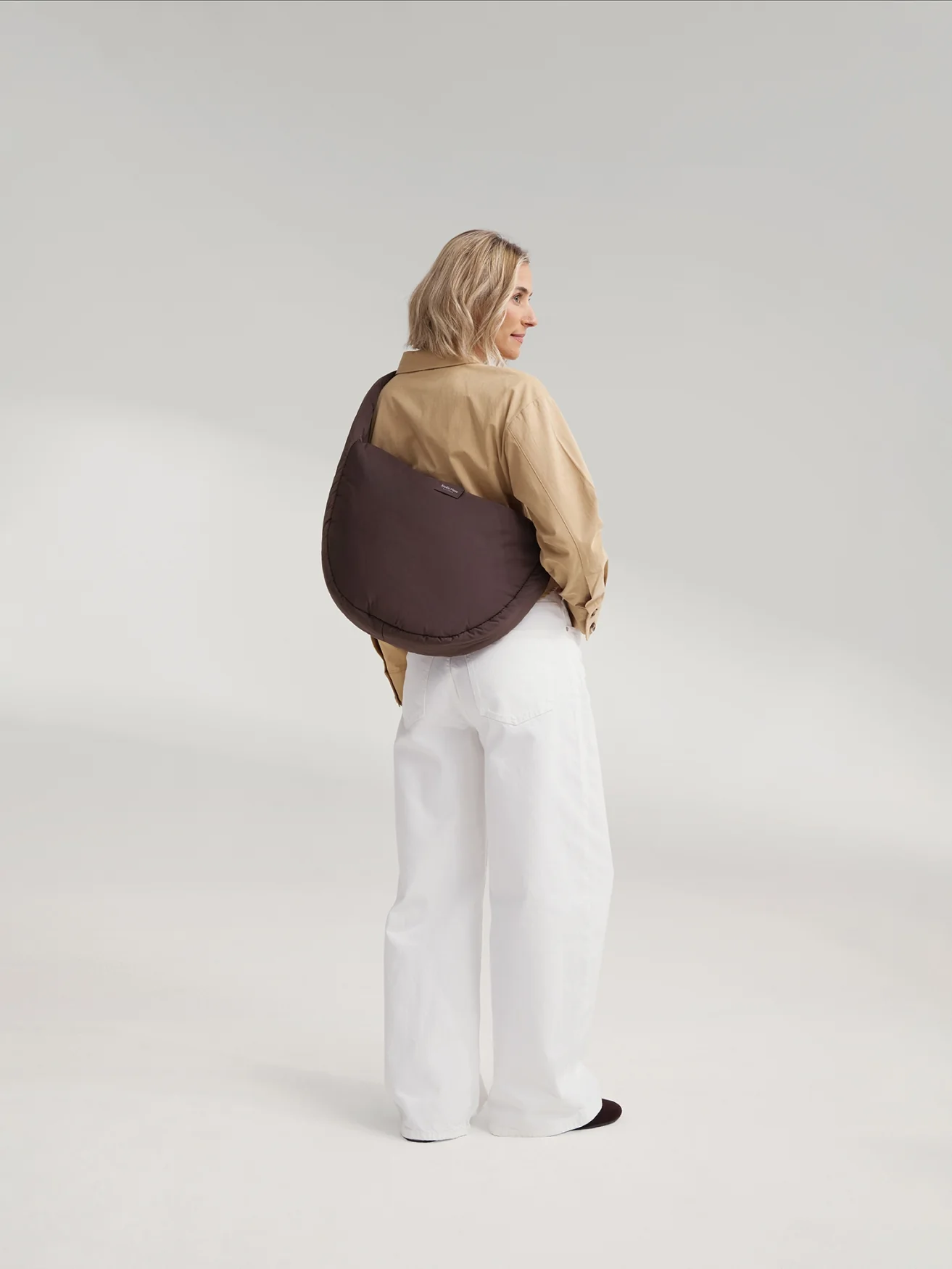 Puffy Cross Body Bag | Brown - Image 3