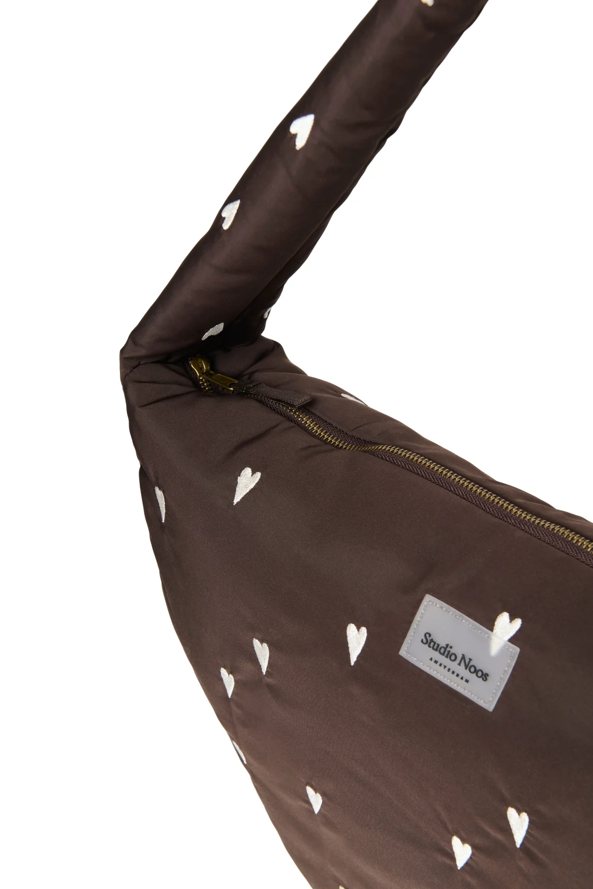 Puffy Cross Body Bag | Brown Hearts - Image 7