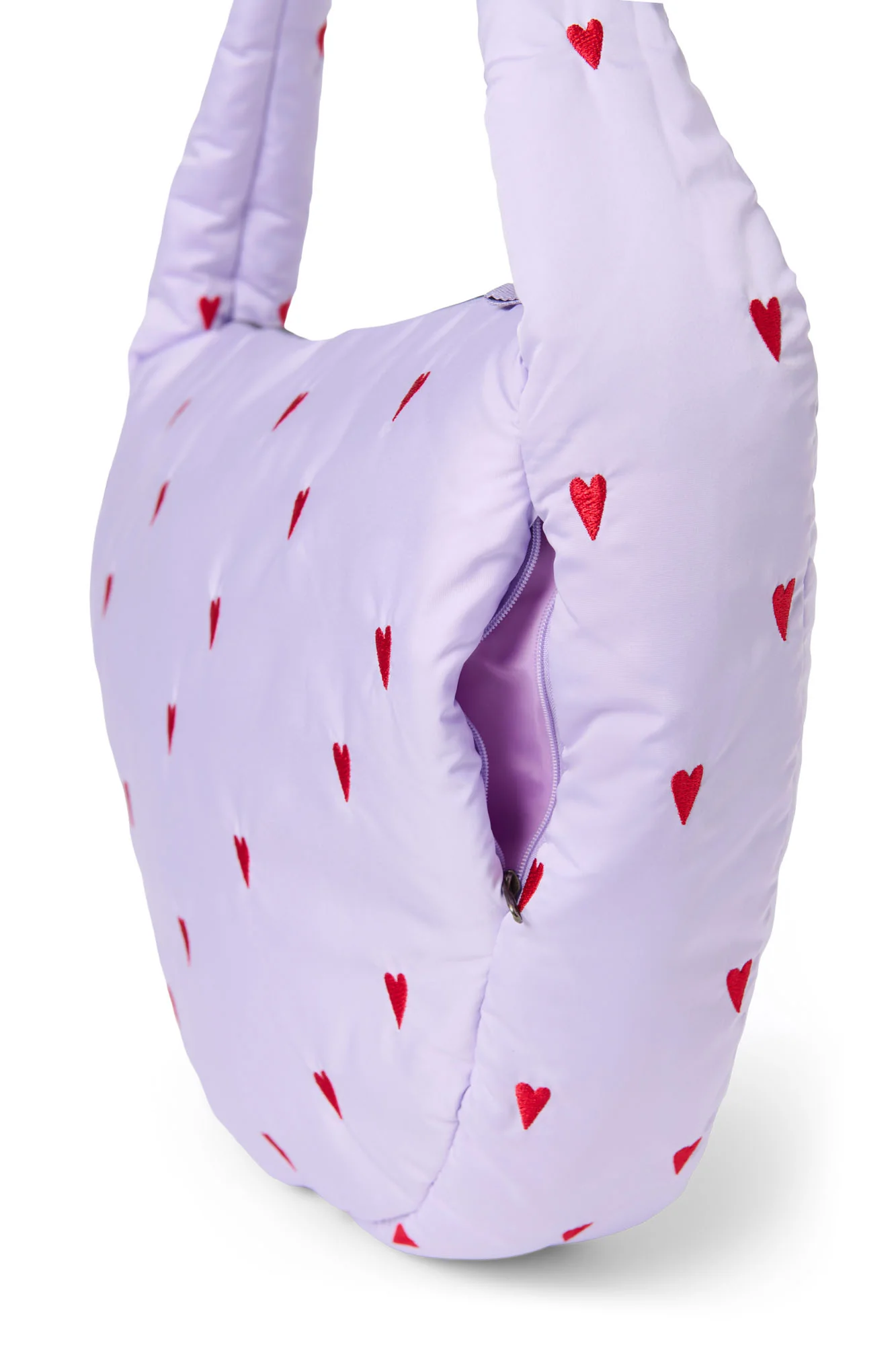 Puffy Cross Body Bag | Purple Hearts - Image 4