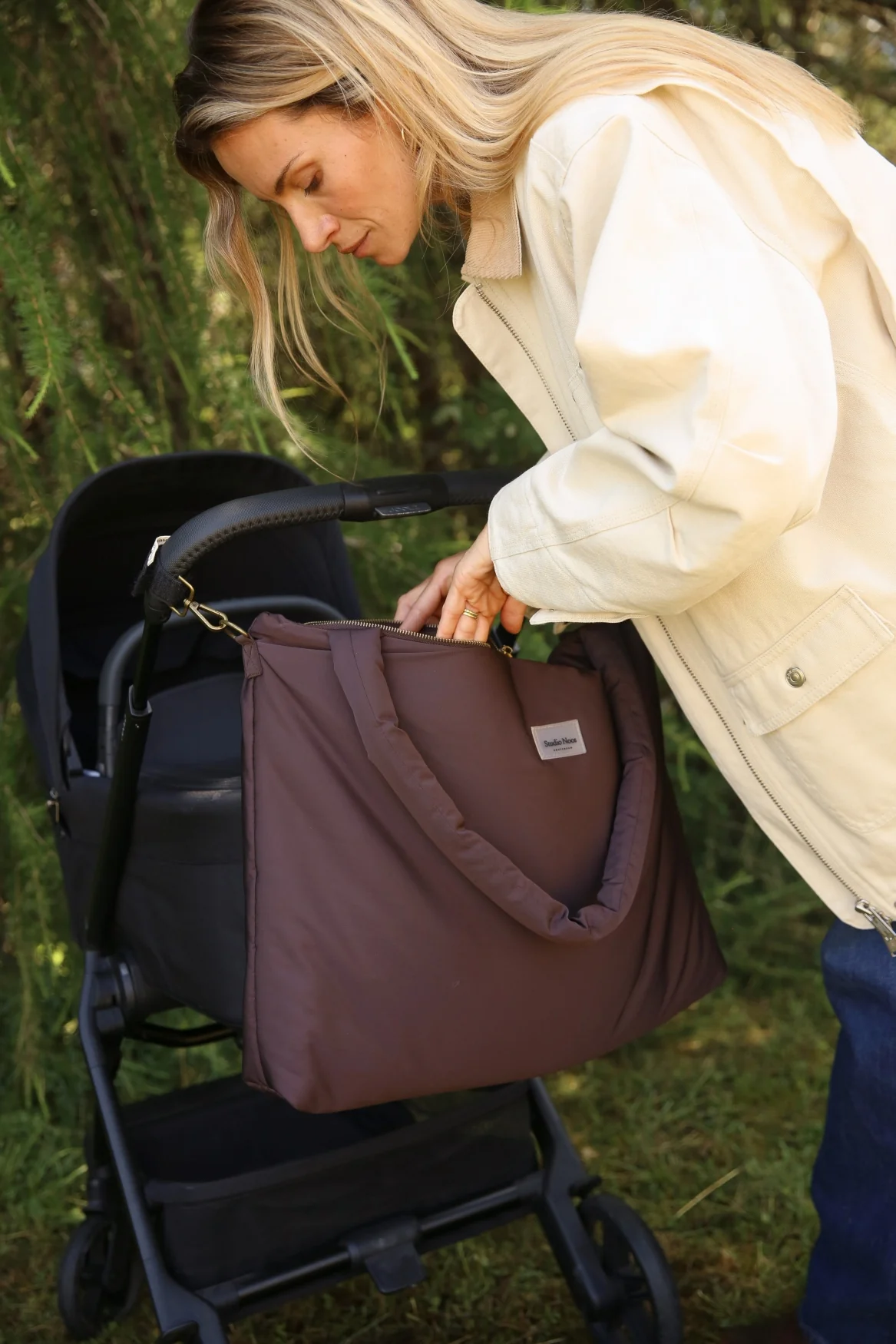Puffy Diaper Bag | Brown - Image 9