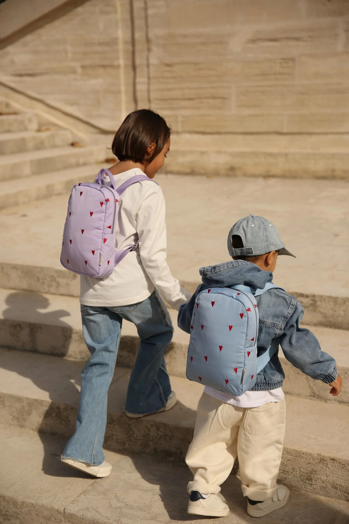 Puffy Mini Backpack | Purple Hearts - Image 6