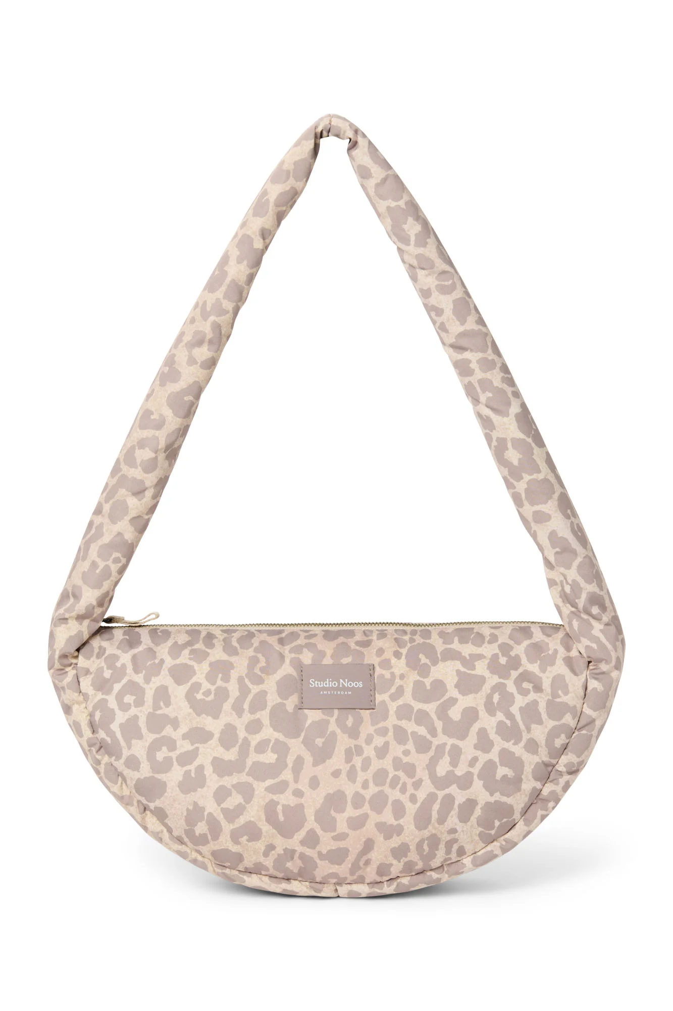Puffy Mini Cross Body Bag | Beige Leopard