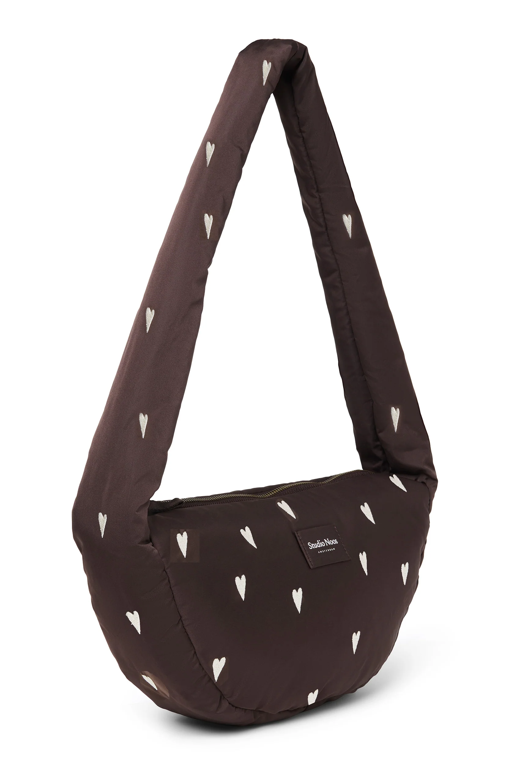 Puffy Mini Cross Body Bag | Brown Hearts - Image 5