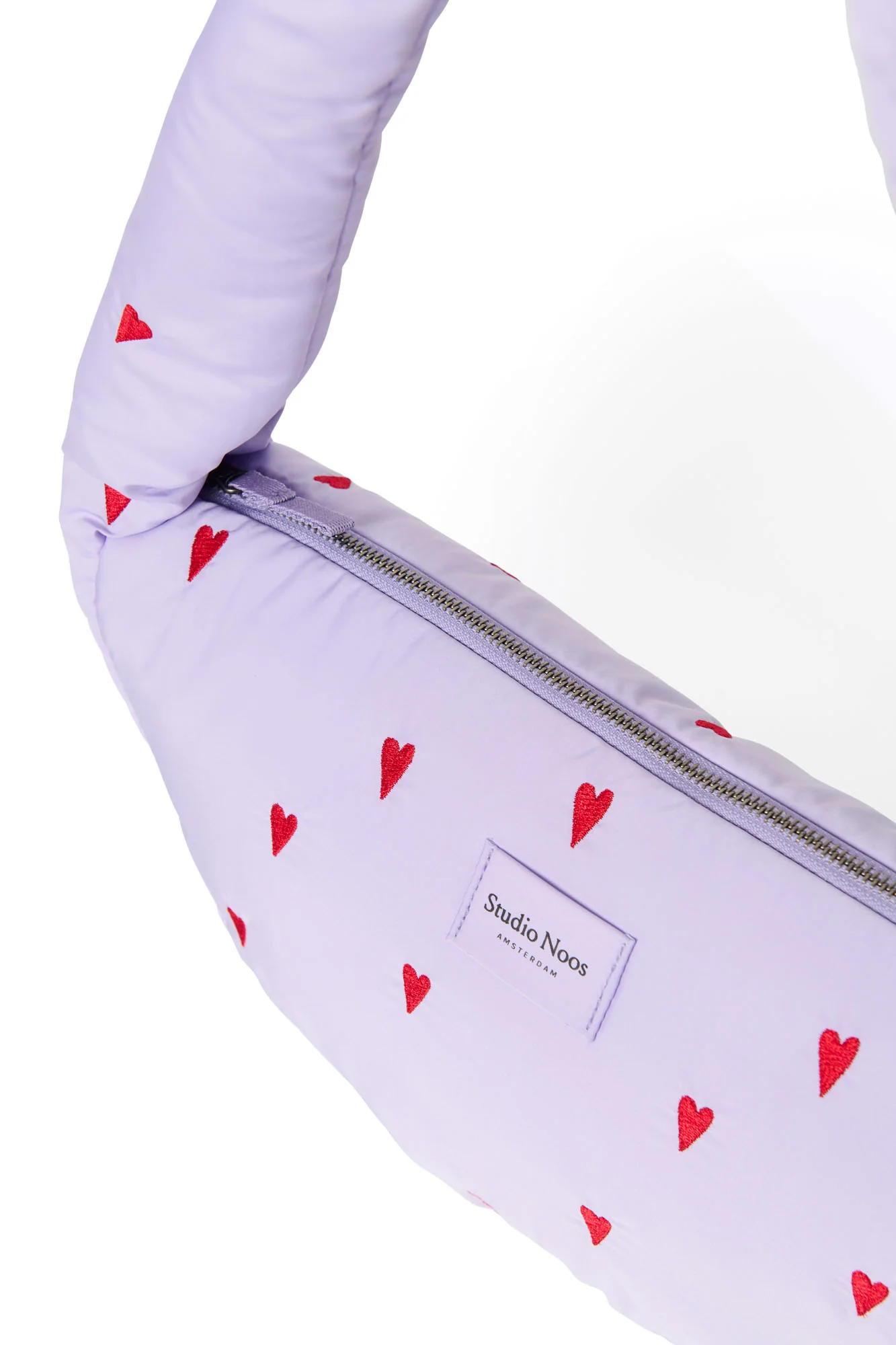 Puffy Mini Cross Body Bag | Purple Hearts - Image 3