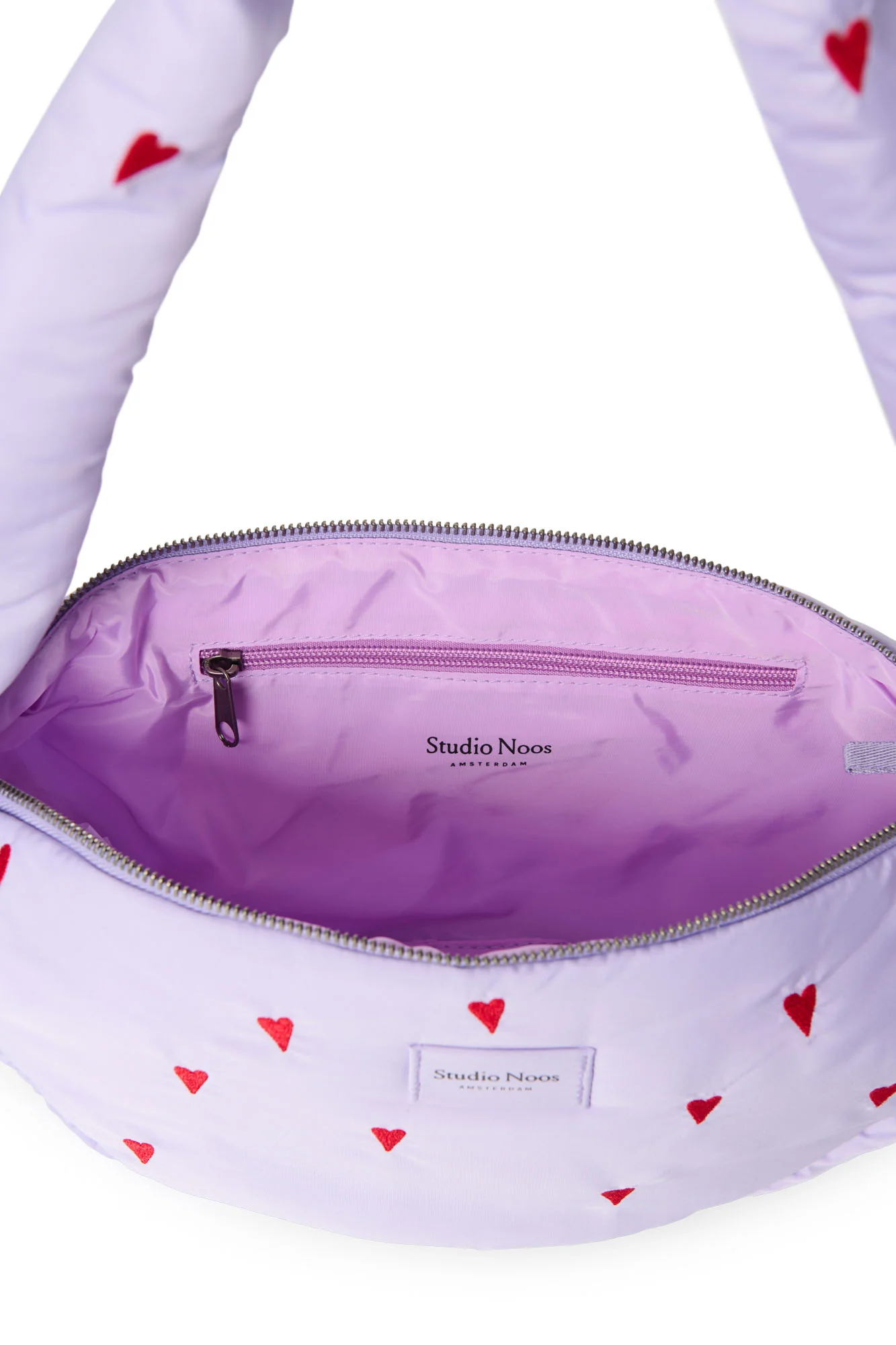 Puffy Mini Cross Body Bag | Purple Hearts - Image 4