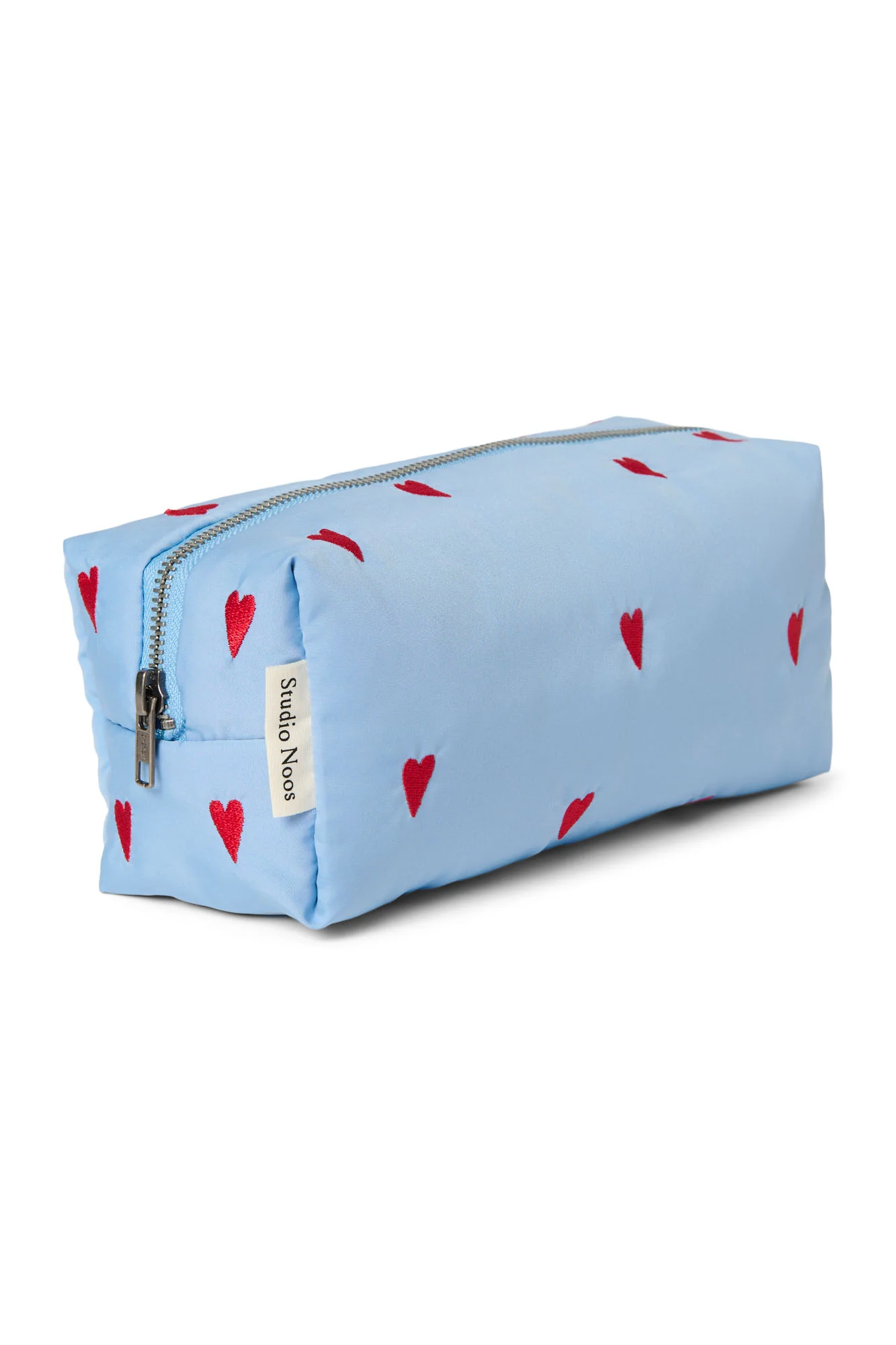 Puffy Pouch | Light Blue Hearts - Image 2