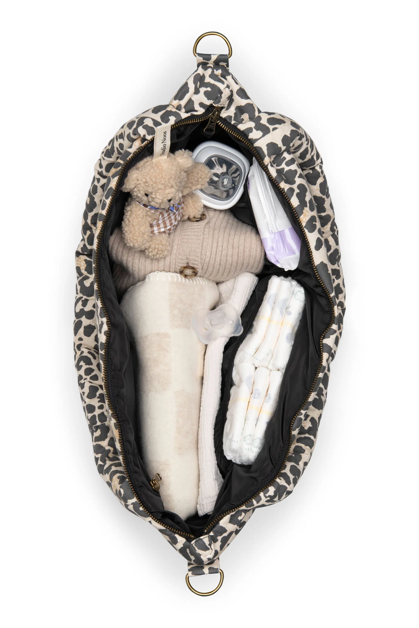 Soft Cotton Diaper Bag | Leopard - Image 7