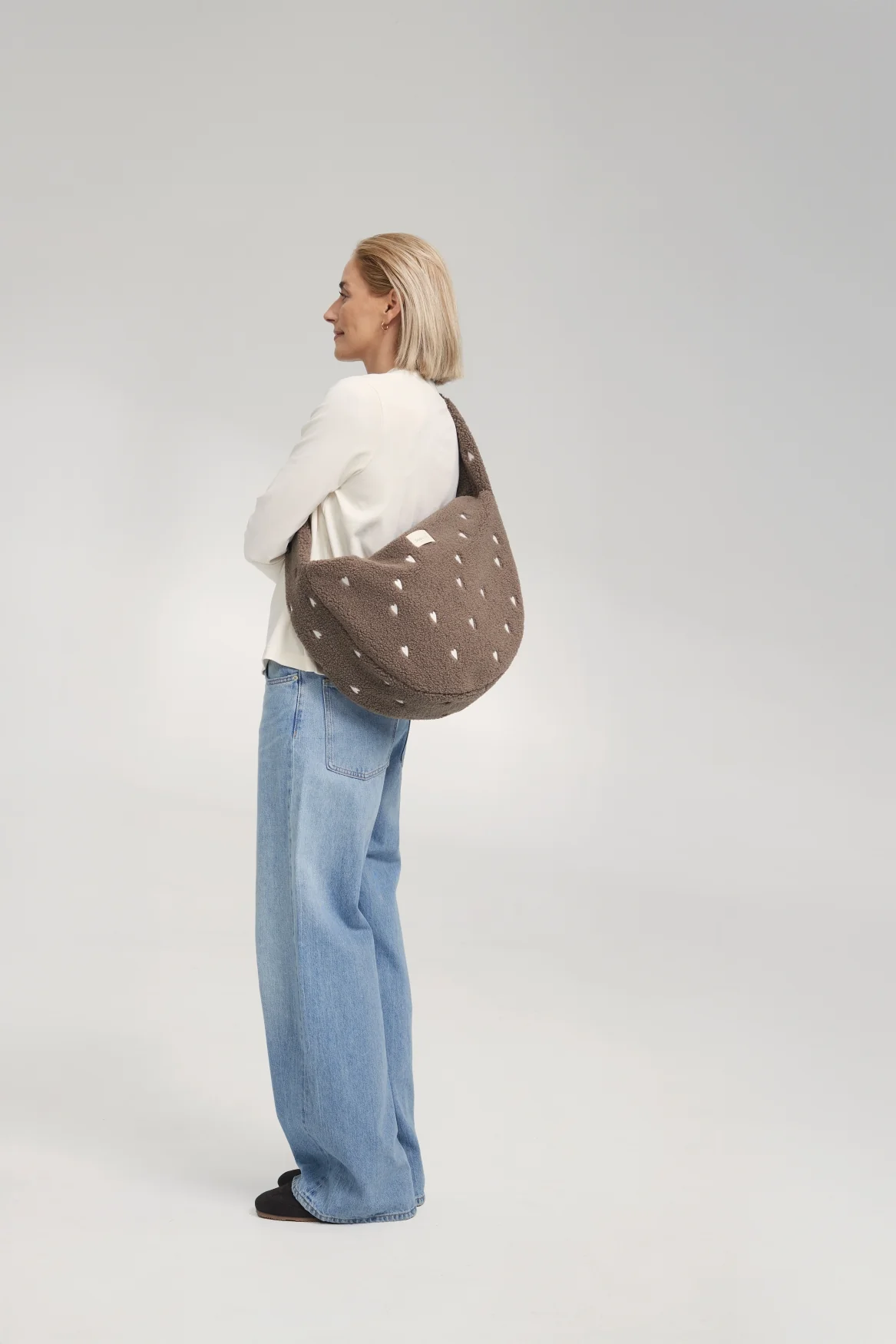 Teddy Cross Body Bag | Brown Hearts - Image 2