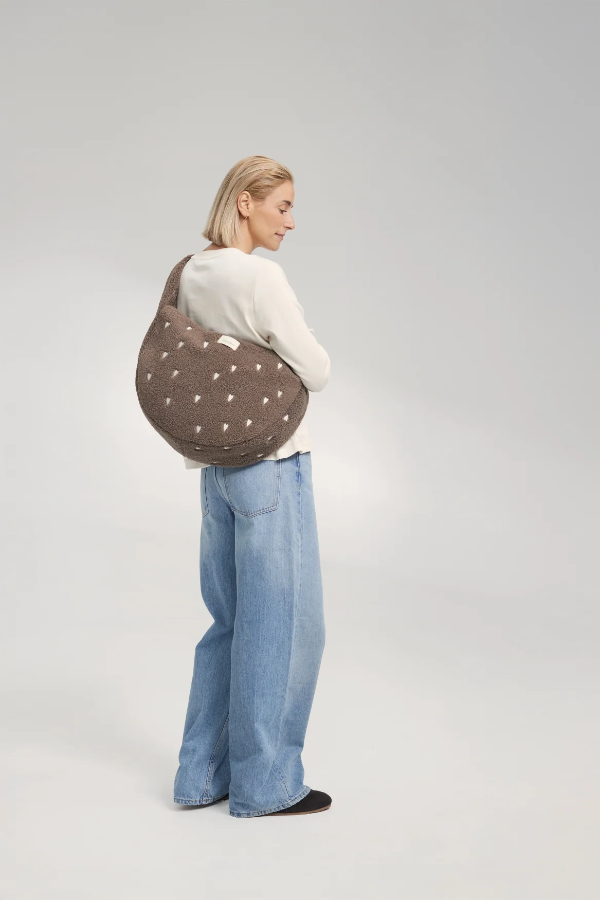 Teddy Cross Body Bag | Brown Hearts - Image 3