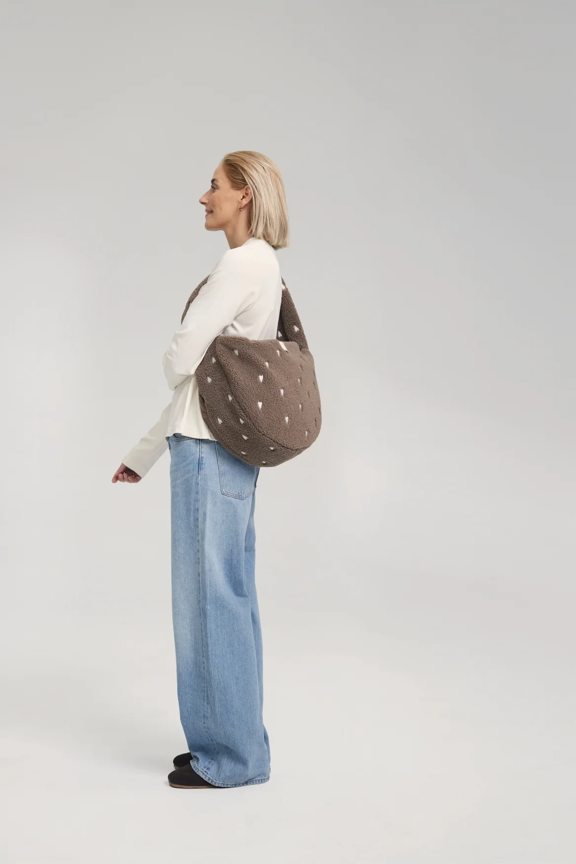 Teddy Cross Body Bag | Brown Hearts - Image 4