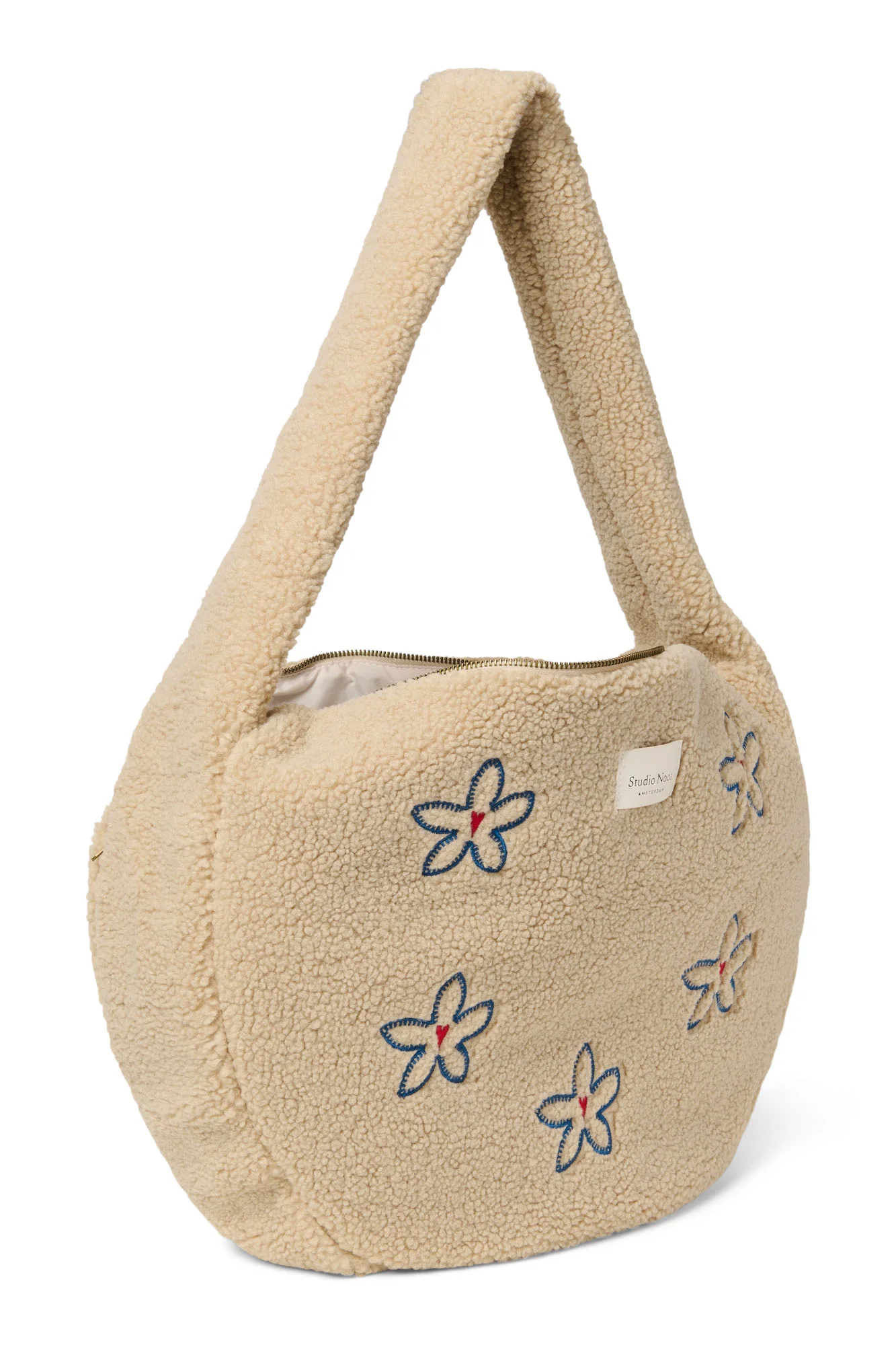 Teddy Cross Body Bag | Ecru Flower Heart - Image 3