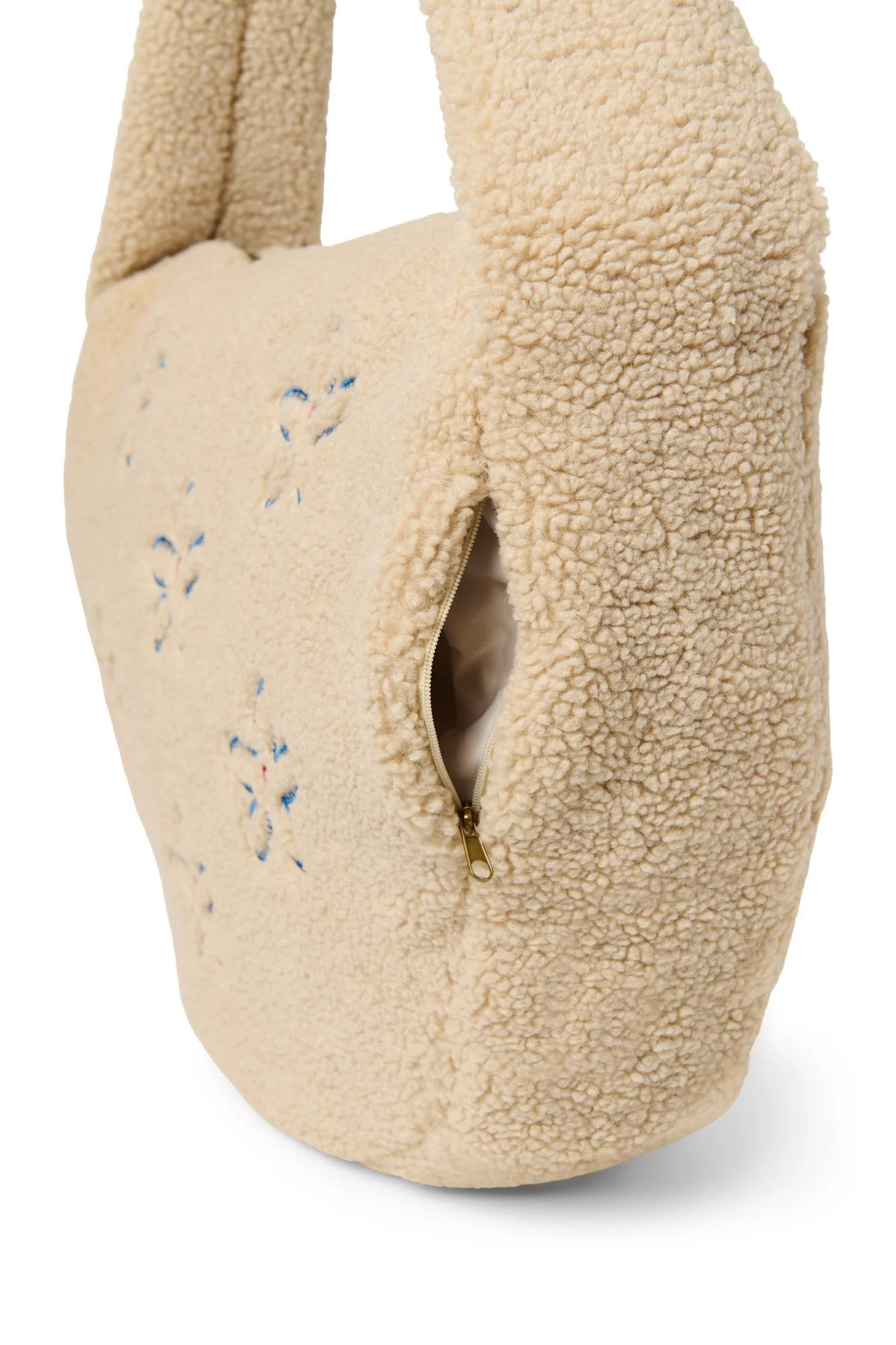 Teddy Cross Body Bag | Ecru Flower Heart - Image 6