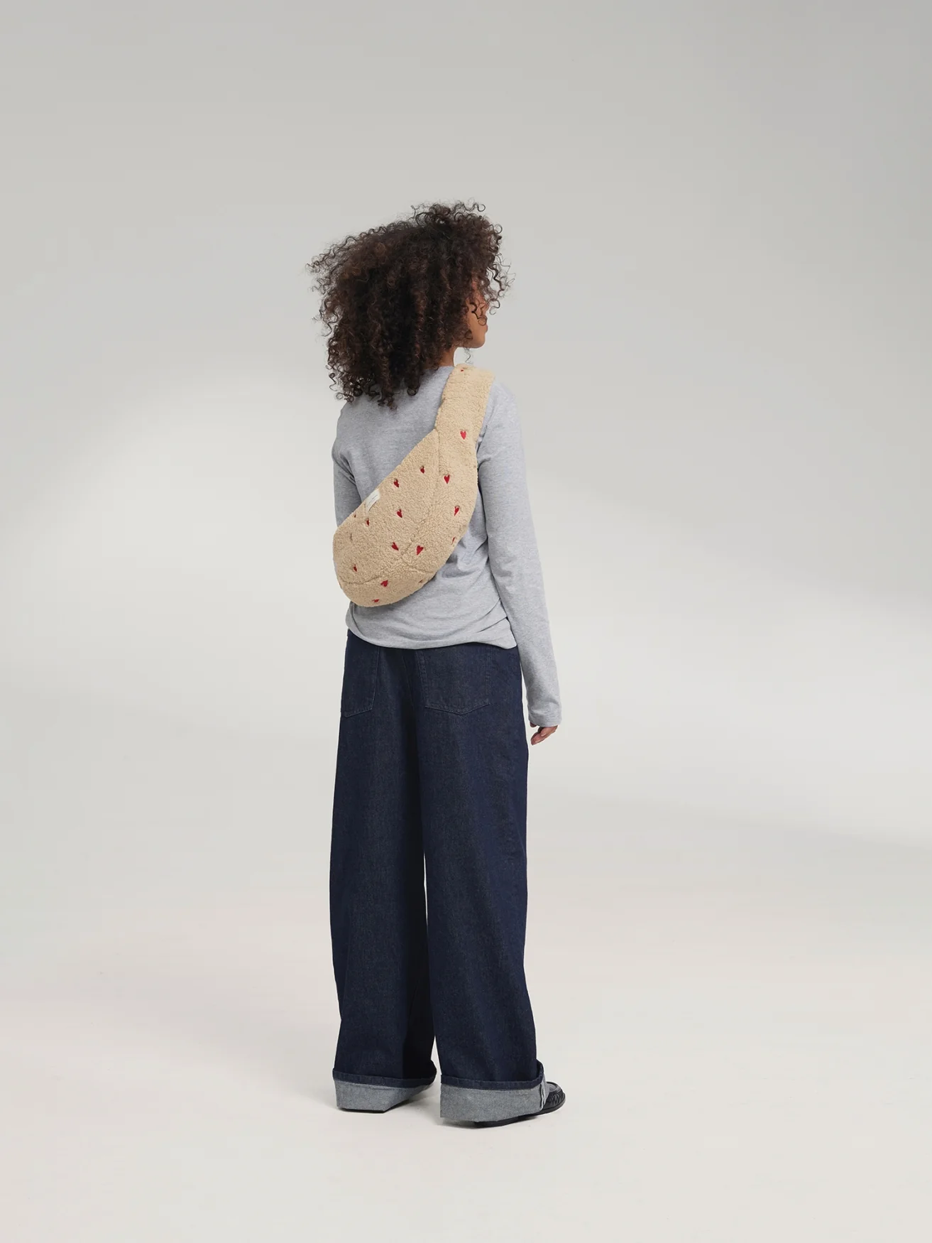 Teddy Mini Cross Body Bag | Ecru Hearts - Image 8