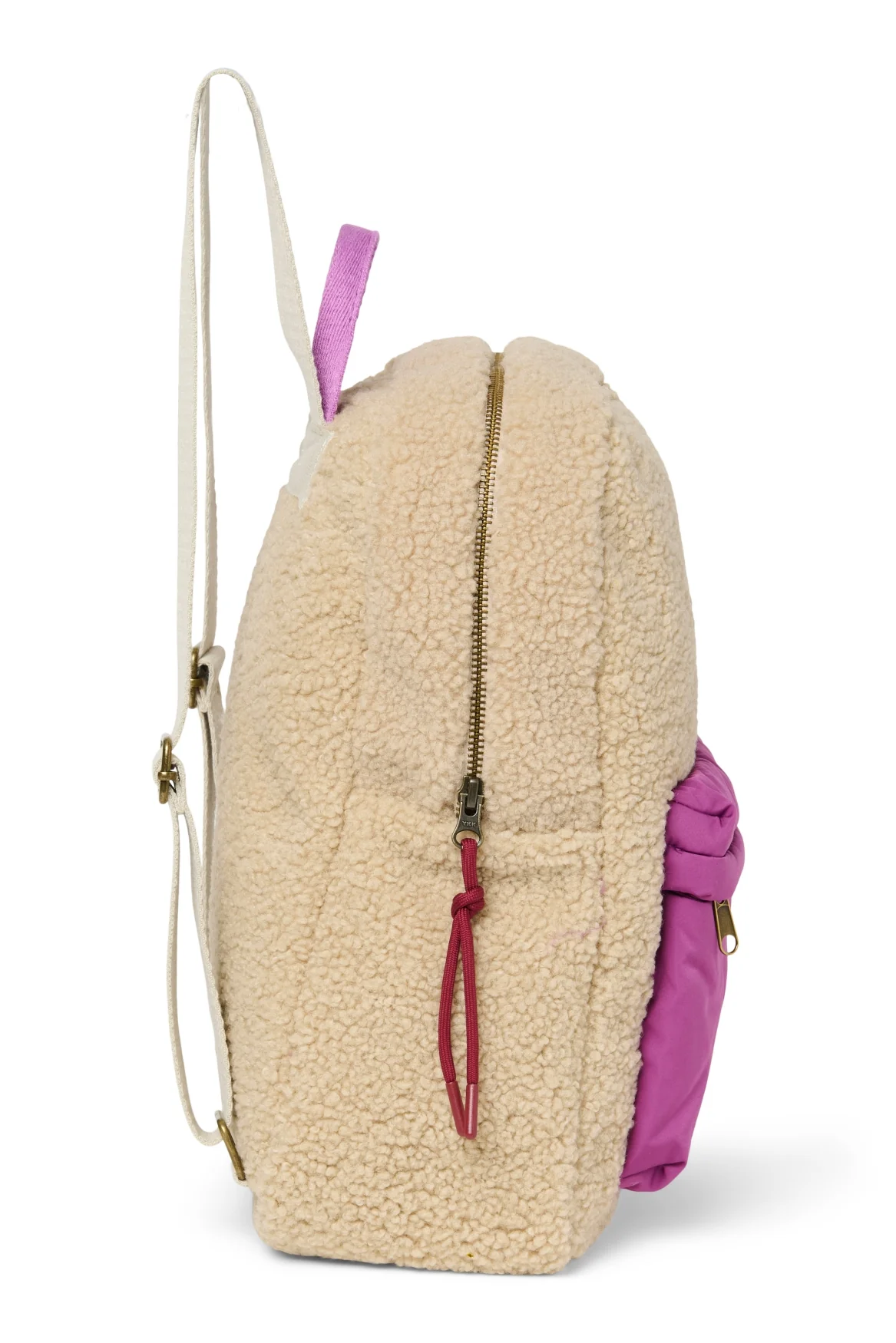 Teddy Midi Backpack | Ecru/Purple - Image 4