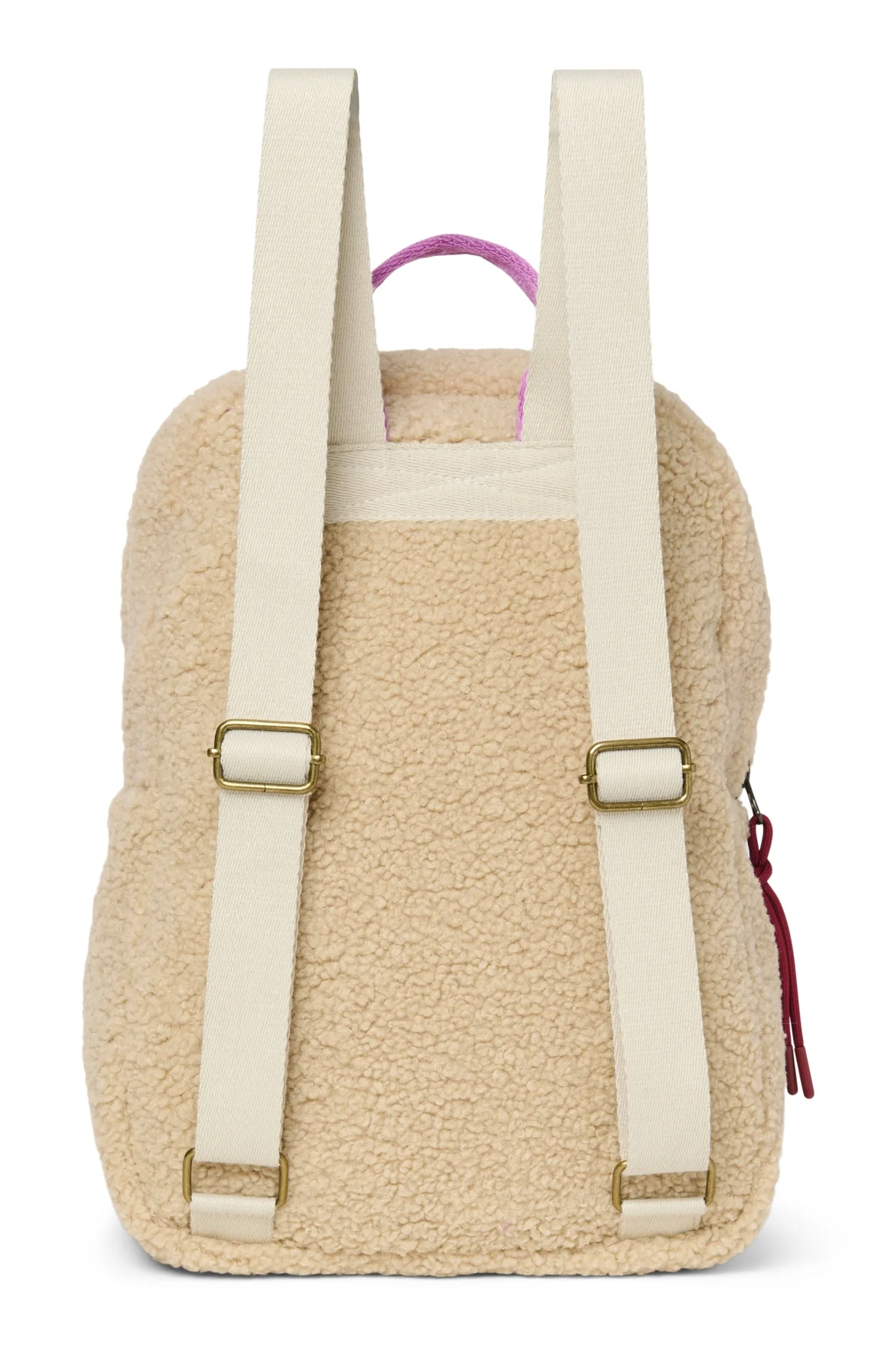 Teddy Midi Backpack | Ecru/Purple - Image 5